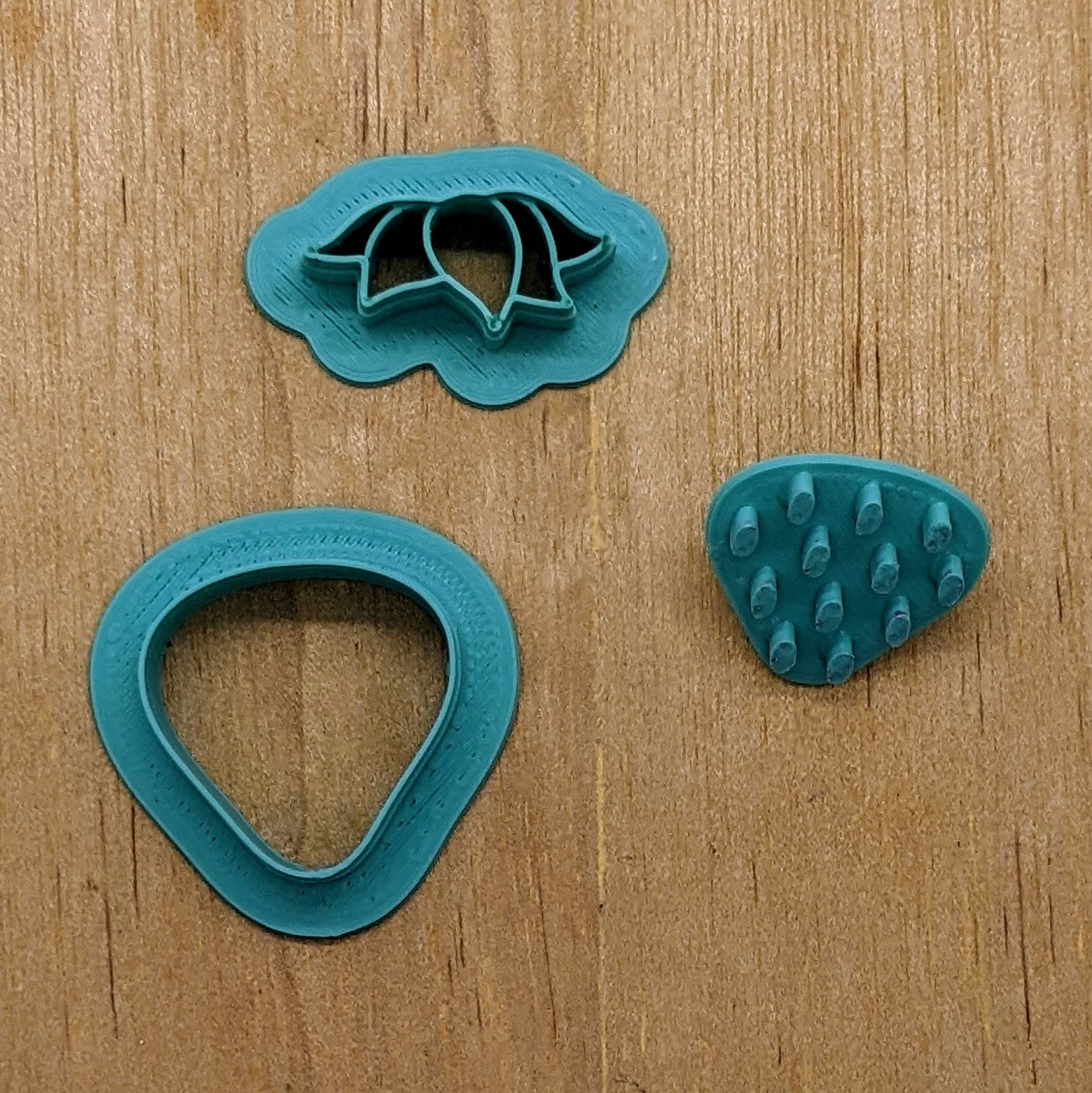 Strawberry Delight 3-Piece Cutter & Stamp Set: Ideal for Cookies, Ceramics, Pottery, Polymer Clay, Fondant, and More