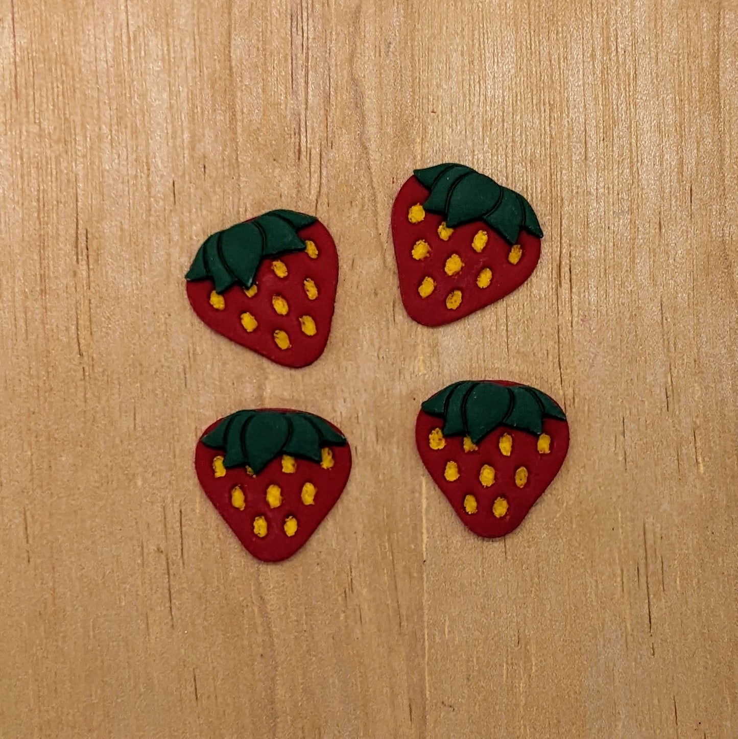 Strawberry Delight 3-Piece Cutter & Stamp Set: Ideal for Cookies, Ceramics, Pottery, Polymer Clay, Fondant, and More