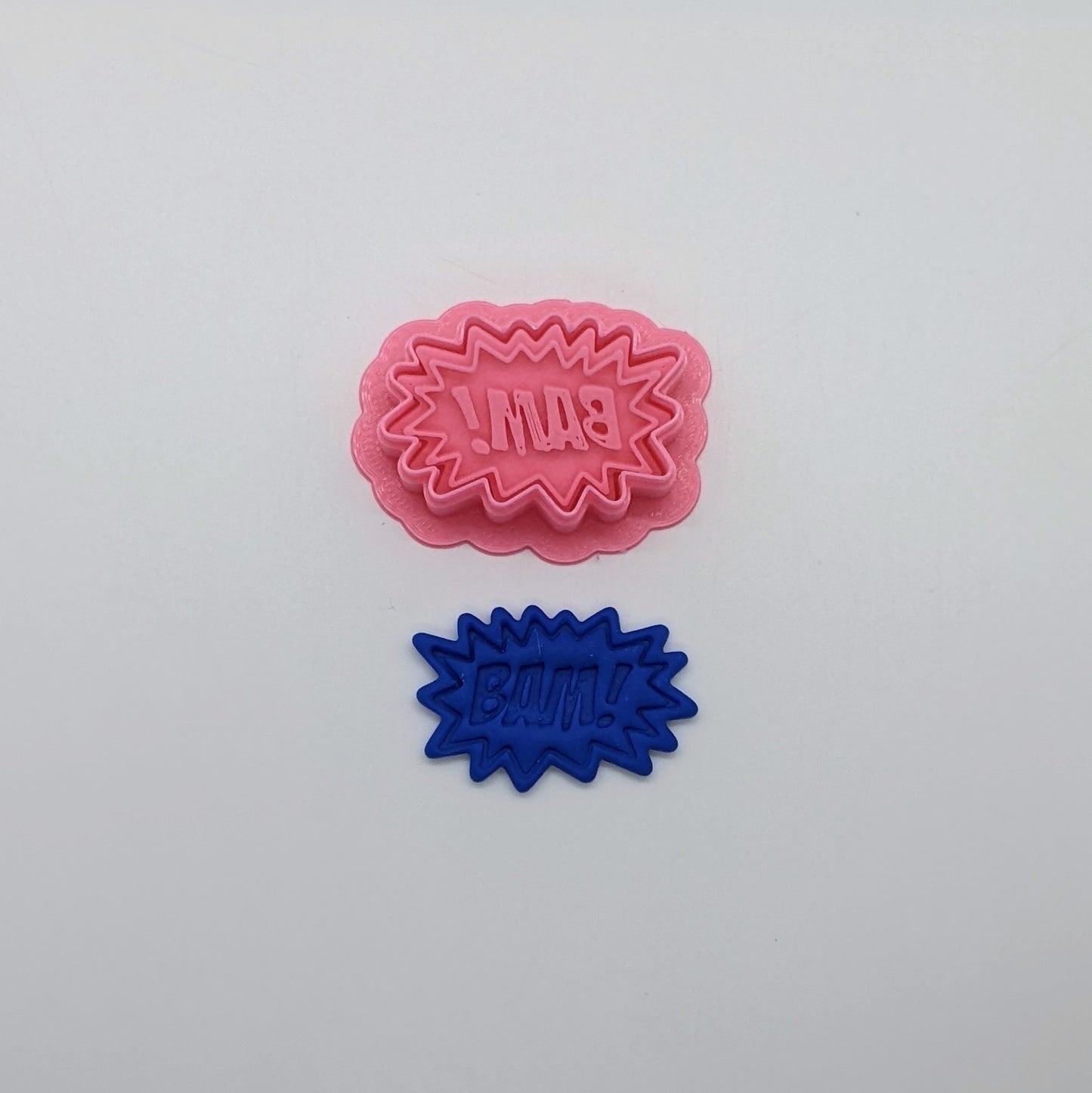 Superhero Comic Book POW! Bubble Stamp & Cutter Set for Cookies, Ceramics, Pottery, Polymer Clay, Fondant - Multi-Medium Craft & Baking Tool