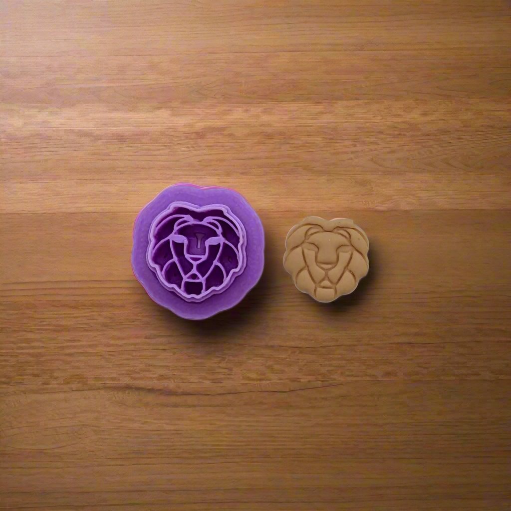 Lion Head Cookie Cutter: Versatile Tool for Cookies, Ceramics, Pottery, Fondant, and More