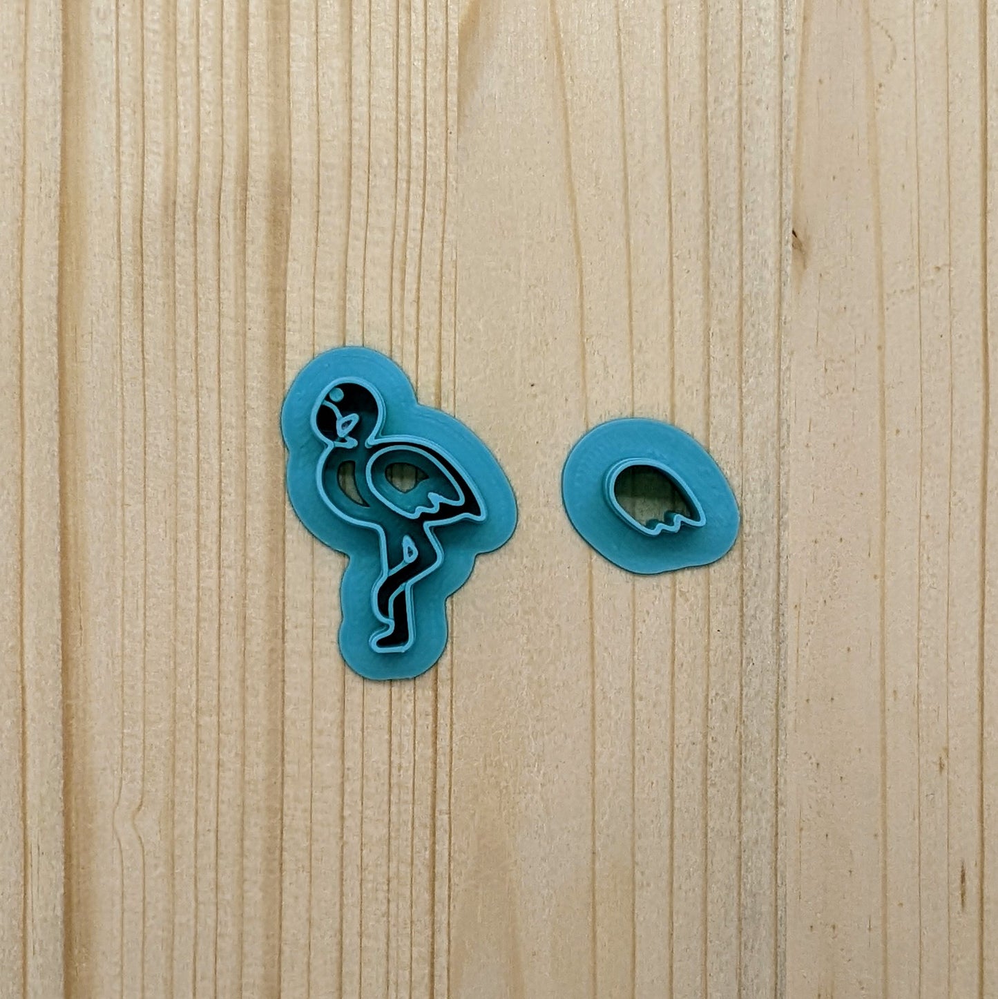 Flamingo and Wing 2 Piece Cutter Set for Cookies, Ceramics, Pottery, Polymer Clay, Fondant - Multi-Medium Craft & Baking Tool