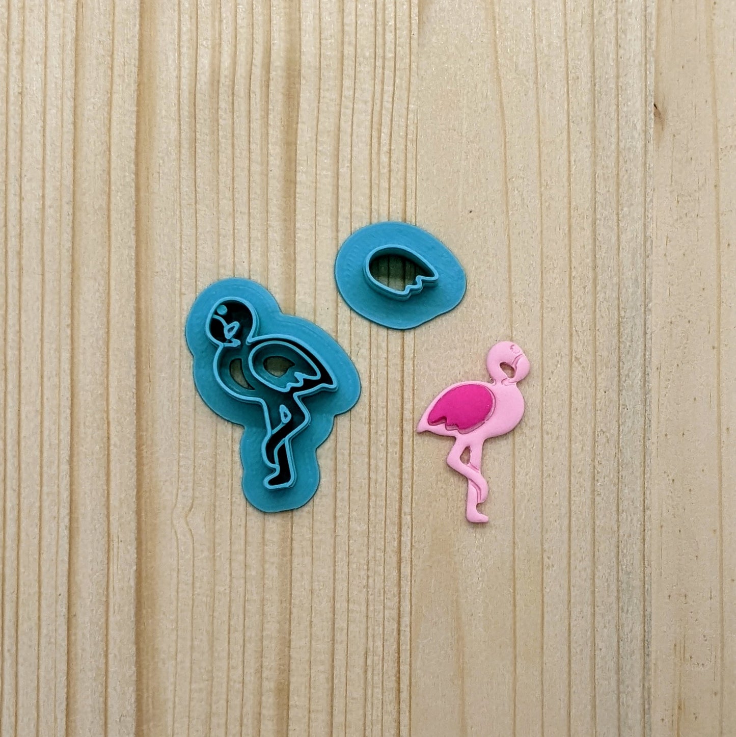 Flamingo and Wing 2 Piece Cutter Set for Cookies, Ceramics, Pottery, Polymer Clay, Fondant - Multi-Medium Craft & Baking Tool