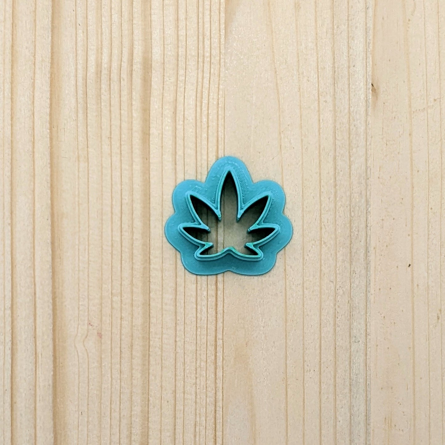 Stemless Cannabis Leaf Cookie Cutter Ideal for Cookies, Ceramics, Pottery, Polymer Clay, & Fondant | Style C