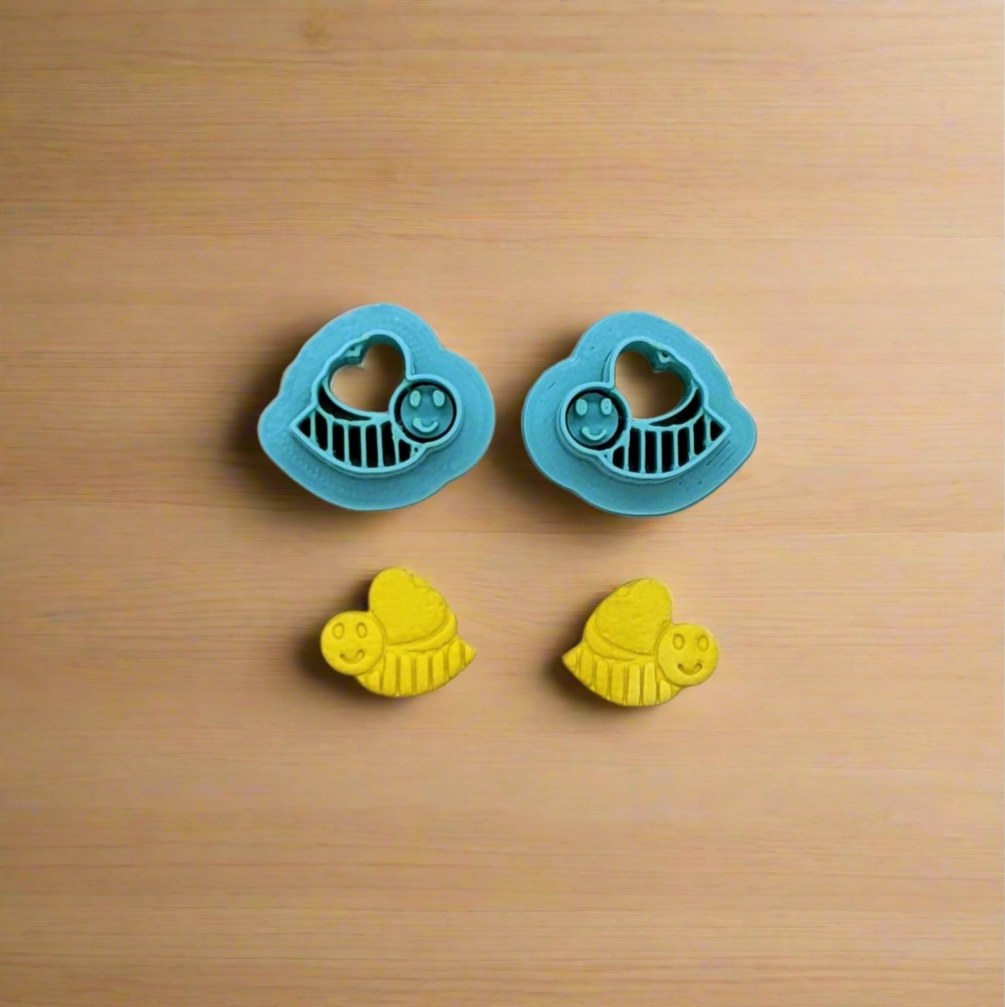 Bee with Heart Wings Cookie Cutter for Cookies, Ceramics, Pottery, Polymer Clay, Fondant - Multi-Medium Craft & Baking Tool