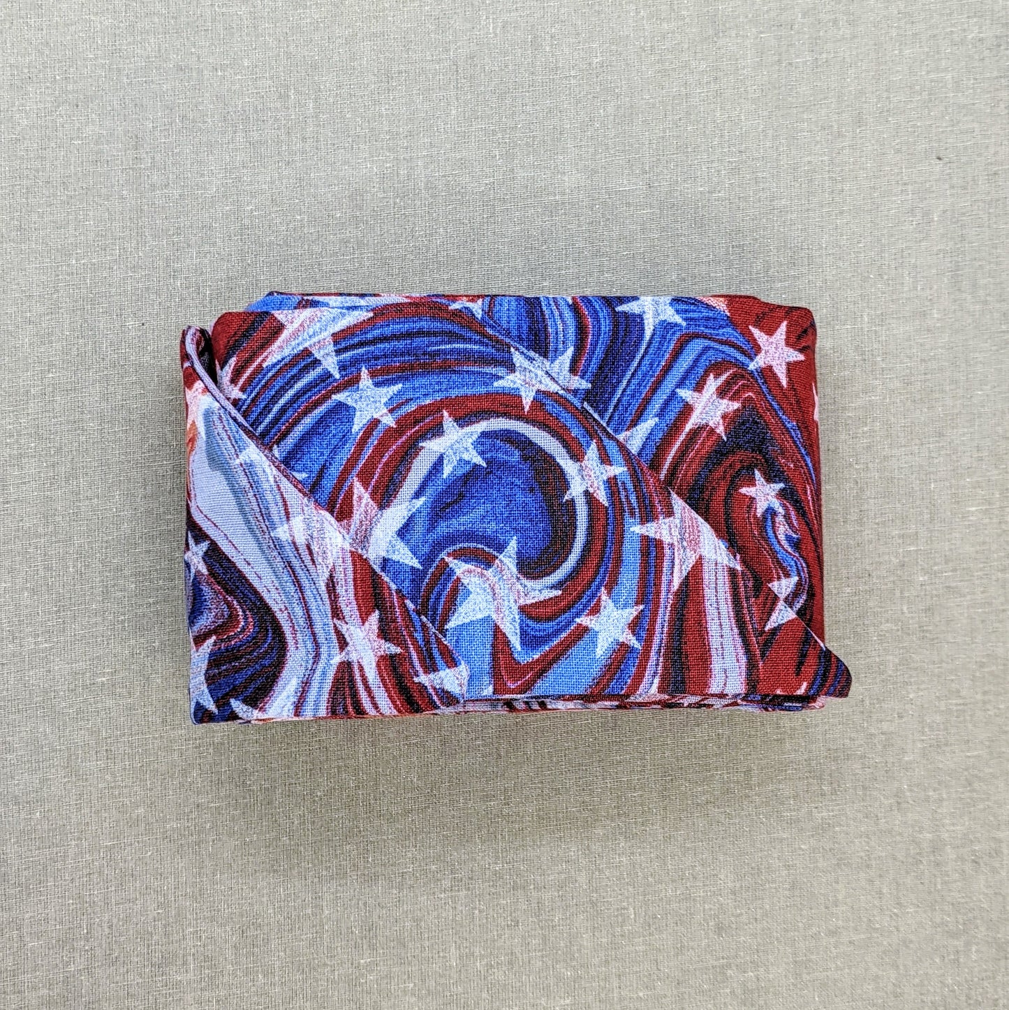 Red, White & Blue Swirls and Stars Wide Wire Headband | Wire Hair Tie | Wire Head Wrap