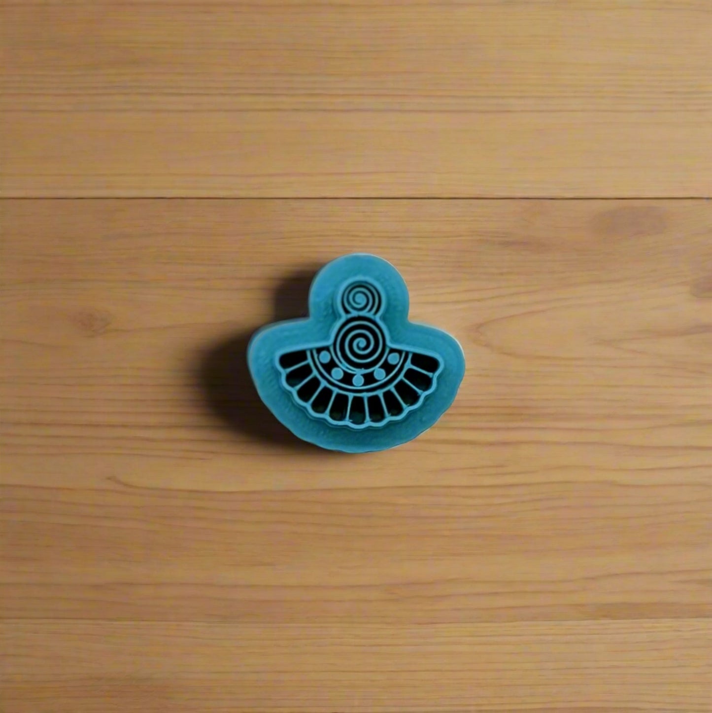 Swirl Handle Scalloped Fan Cookie Cutter Ideal for Cookies, Ceramics, Pottery, Polymer Clay, Fondant & More