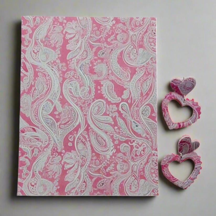 Pink Paisley Water-Soluble Transfer Sheet