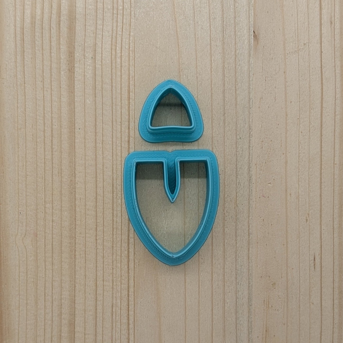 Modern Shield Duo, 2 Piece, Cutter Set: Idea for Polymer Clay, Ceramics, Fondant and More