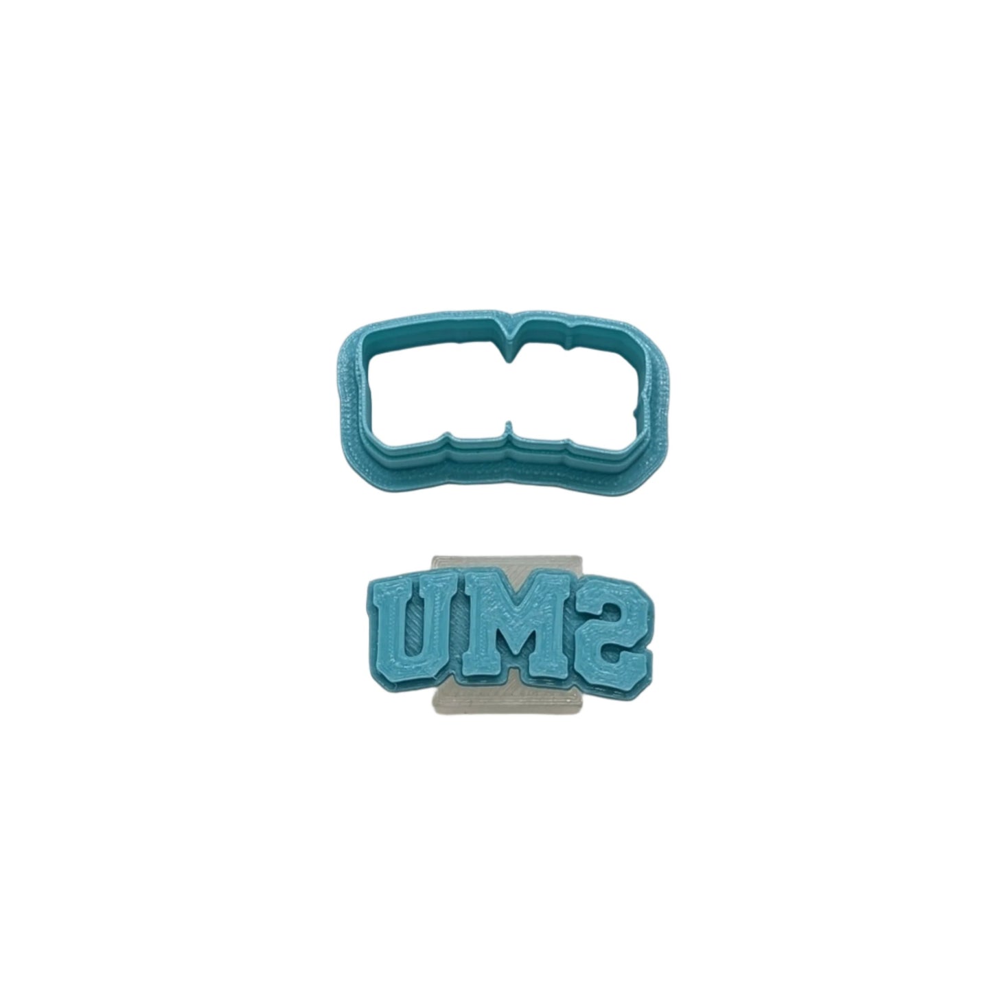 SMU Cookie Cutter & Embossing Stamp: Idea for Cookies, Ceramics, Pottery, Polymer Clay, Fondant