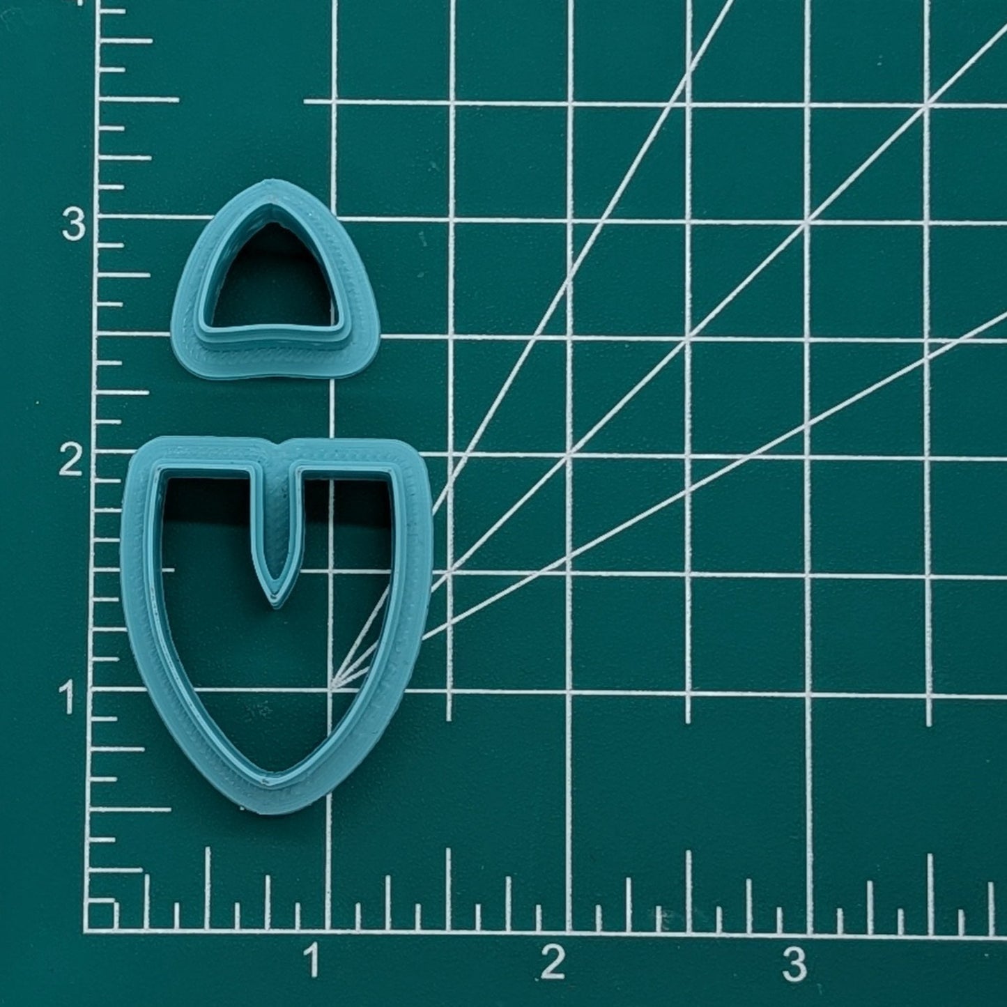 Modern Shield Duo, 2 Piece, Cutter Set: Idea for Polymer Clay, Ceramics, Fondant and More