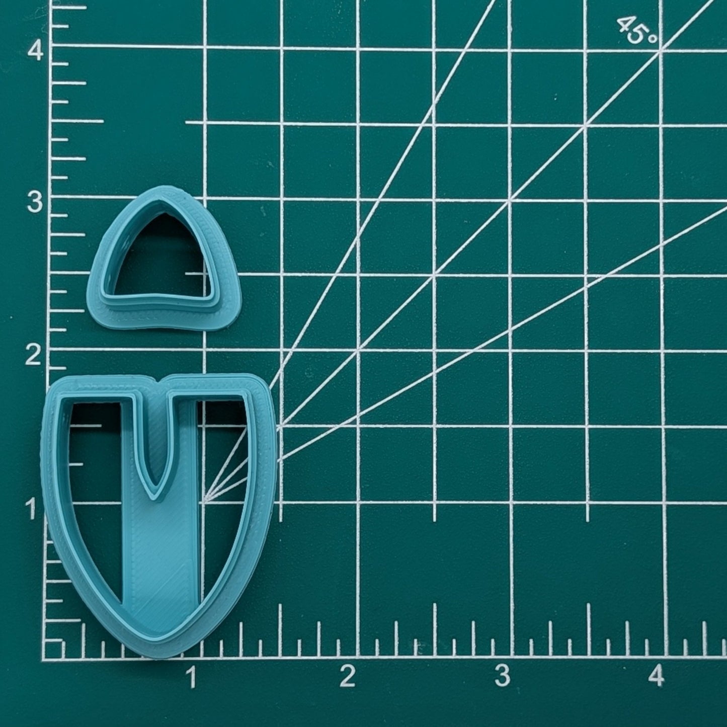 Modern Shield Duo, 2 Piece, Cutter Set: Idea for Polymer Clay, Ceramics, Fondant and More
