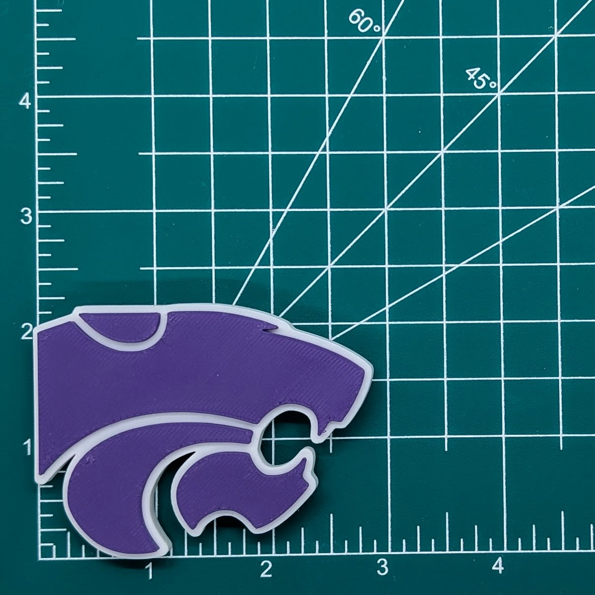 Kansas Wildcats Refrigerator Magnet | 3D Printed K-State Magnet | School Spirit Decor