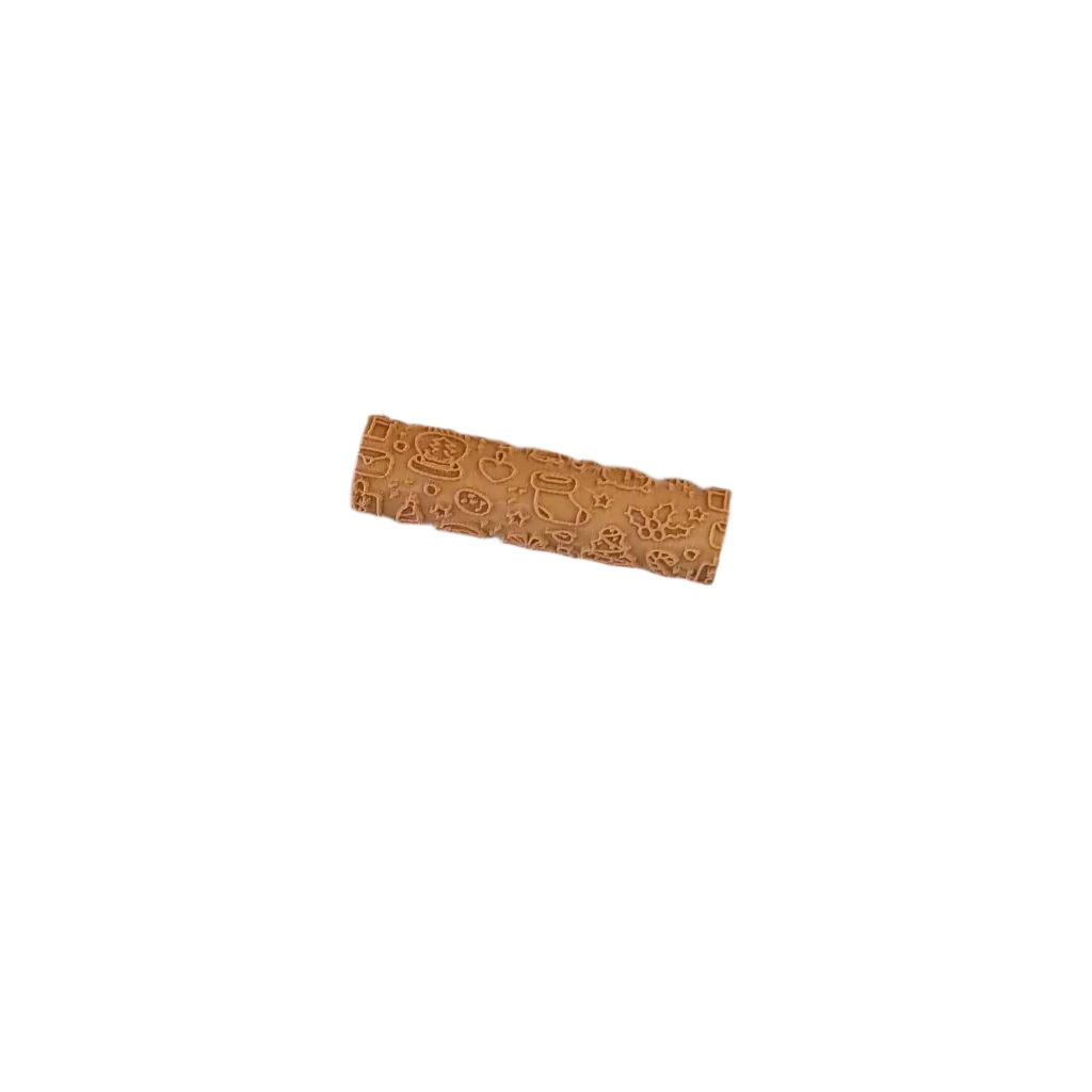 Christmas Joy Embossing Texture Roller - Perfect for Cookies, Fondant, Polymer Clay, Ceramics, Pottery, and More