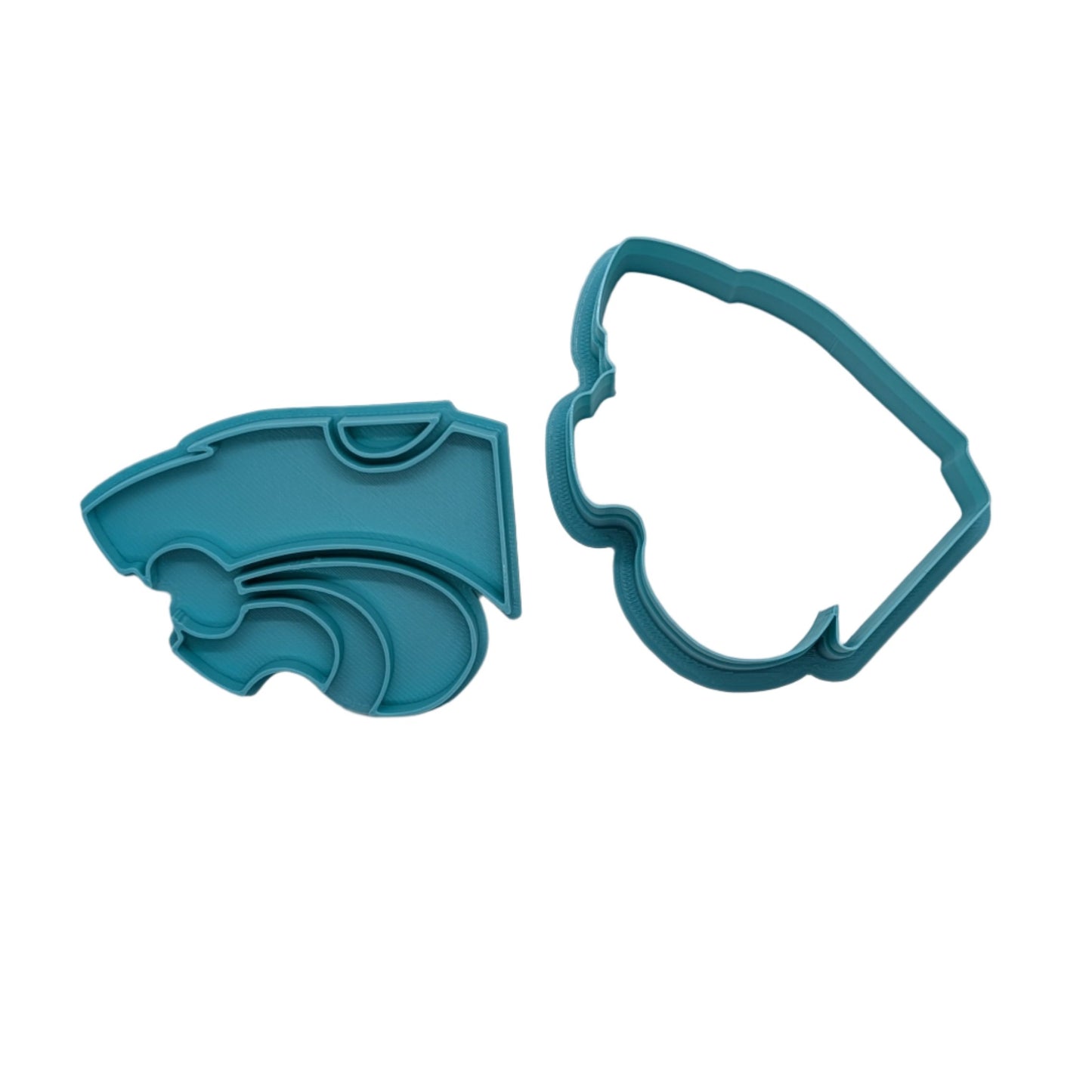Kansas Wildcat Line Design Detail Cookie Cutter & Stamp Set: Ideal for Cookies, Ceramics, Pottery, Polymer Clay, and Fondant