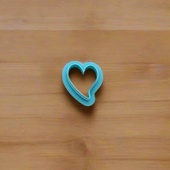 Lopsided Heart Cookie & Clay Cutter | Style A: Ideal for Cookies, Ceramics, Pottery, Polymer Clay, and Fondant