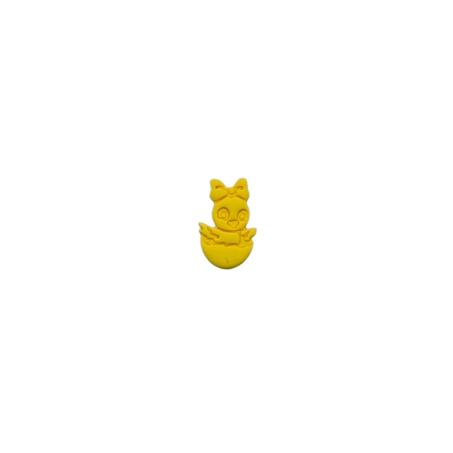 Hatching Baby Chick with Bow Cookie Cutter: Idea for Cookies, Ceramics, Pottery, Polymer Clay, Fondant