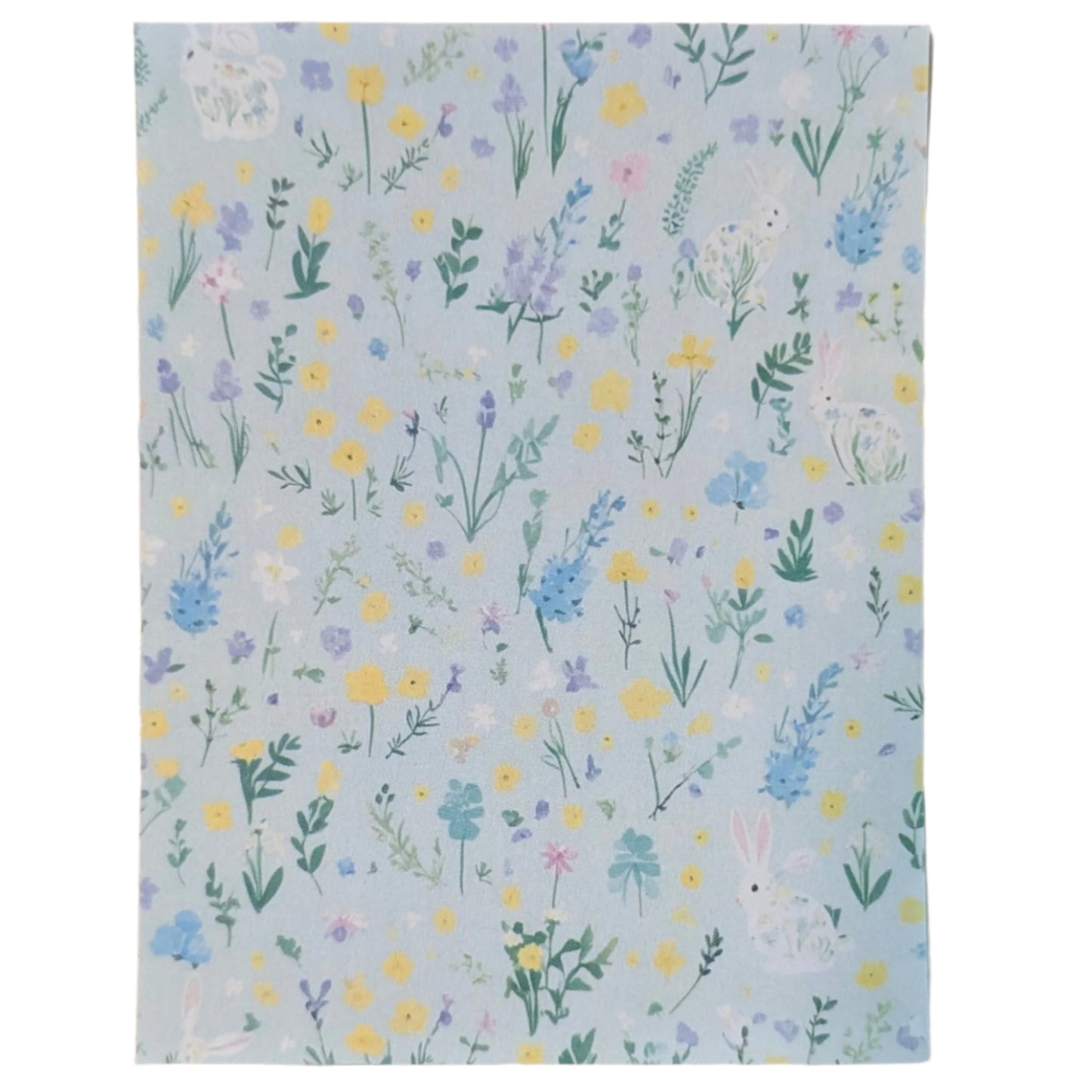 Hidden Bunnies in Spring Flowers Water-Soluble Transfer Sheet