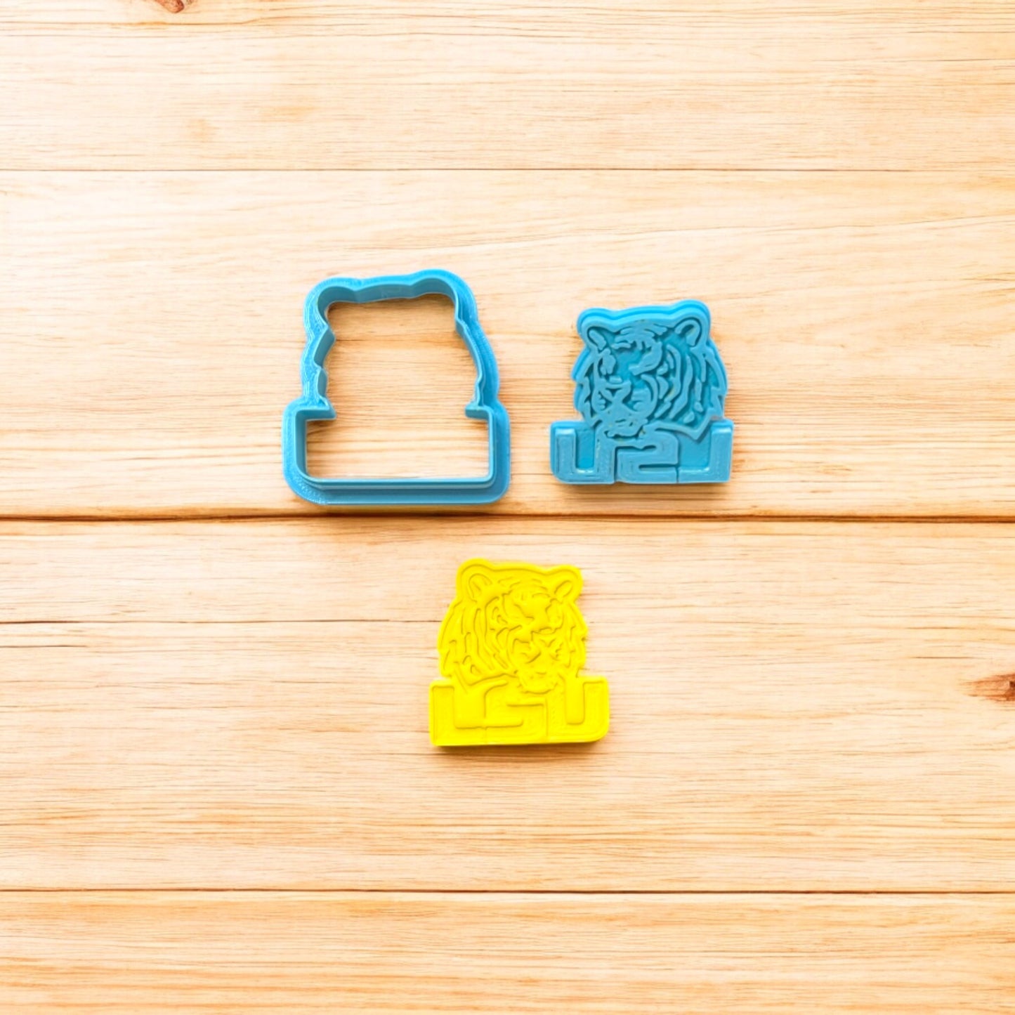 LSU Tiger Cookie Cutter & Embossing Stamp: Versatile Tool for Cookies, Ceramics, Pottery, Fondant, and More