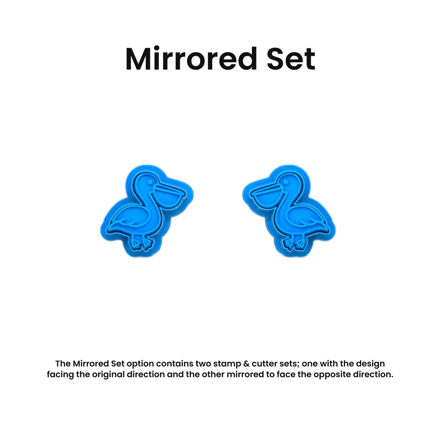 Pelican Cookie Cutter & Stamp Set: Versatile Tool for Cookies, Ceramics, Pottery, Fondant, and More