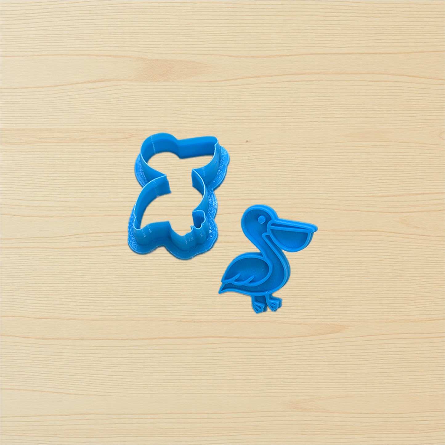 Pelican Cookie Cutter & Stamp Set: Versatile Tool for Cookies, Ceramics, Pottery, Fondant, and More
