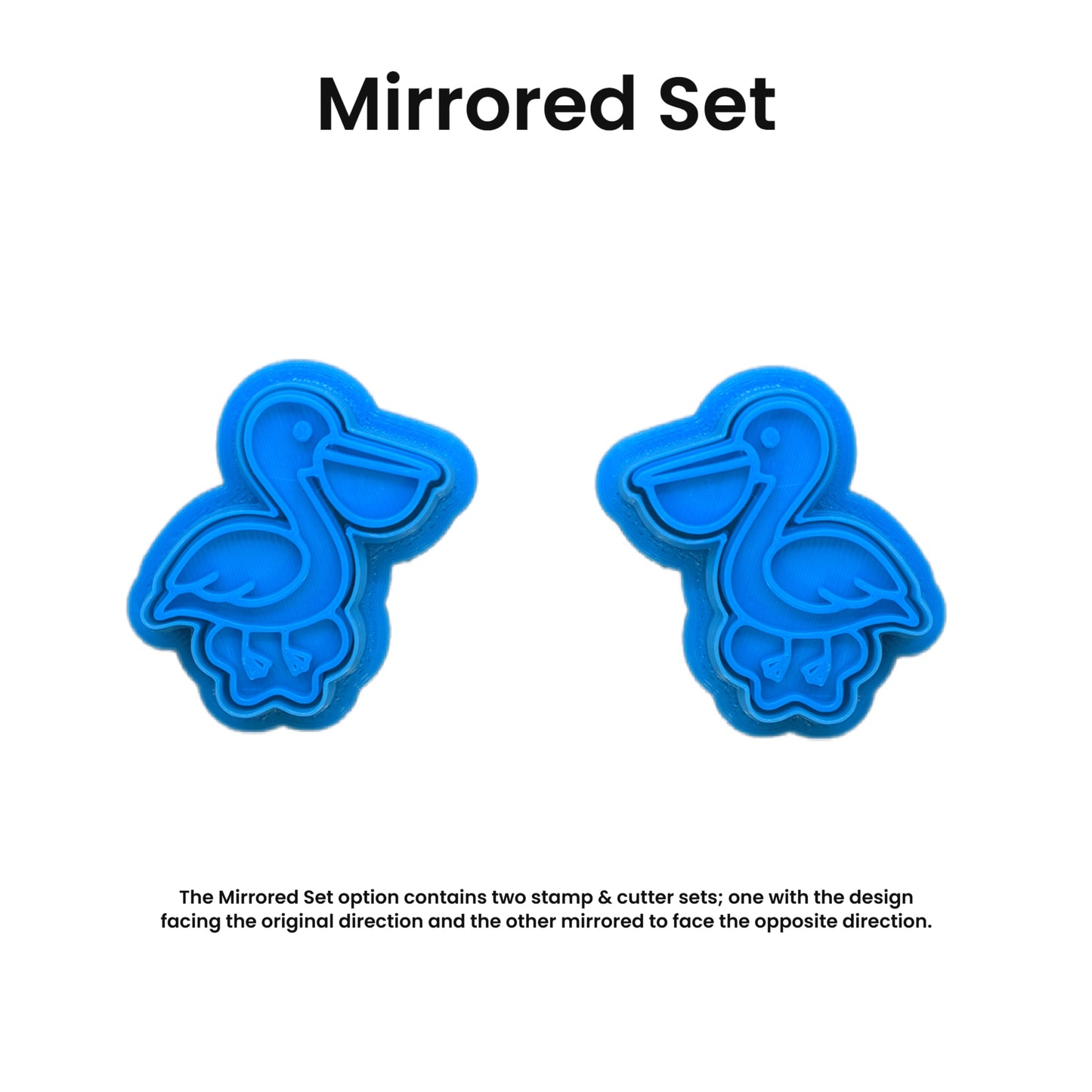 Pelican in a Puddle Cookie Cutter & Stamp Set: Versatile Tool for Cookies, Ceramics, Pottery, Fondant, and More