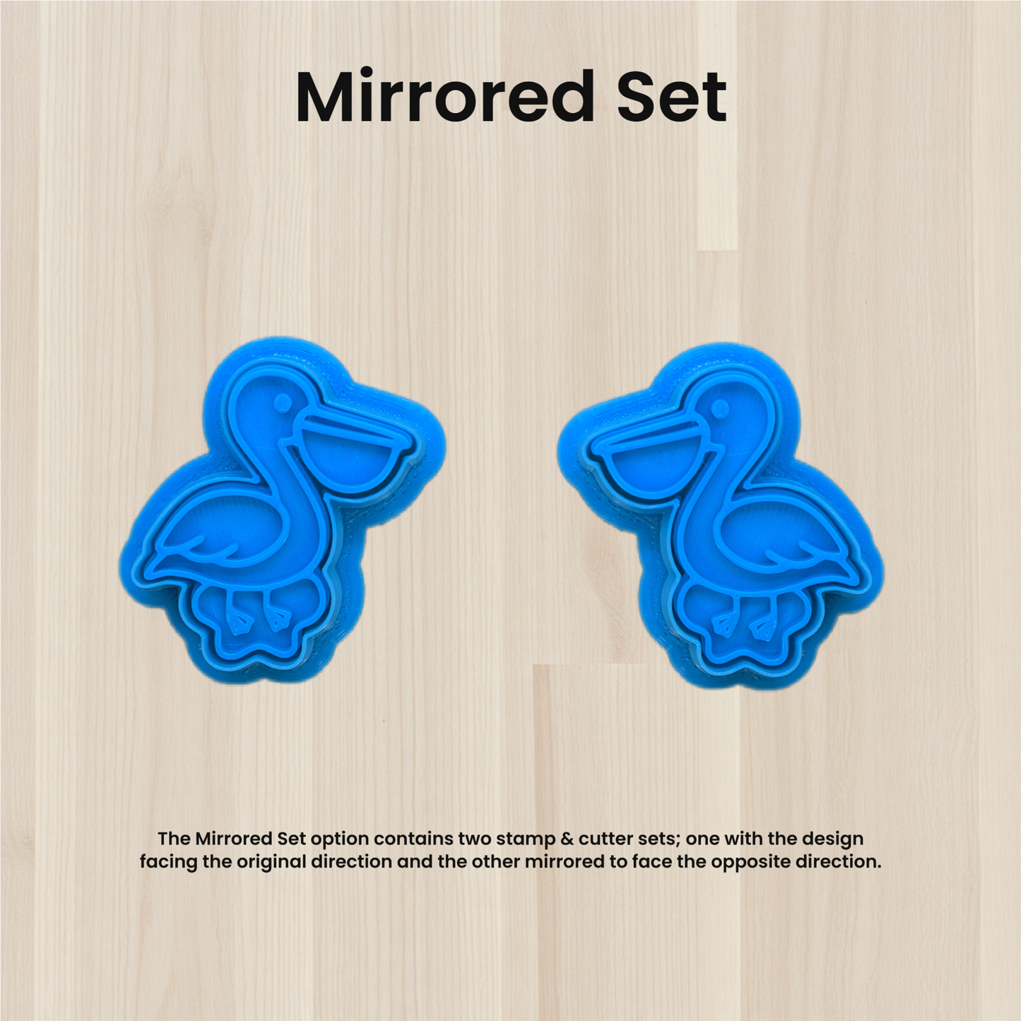Pelican in a Puddle Cookie Cutter & Stamp Set: Versatile Tool for Cookies, Ceramics, Pottery, Fondant, and More