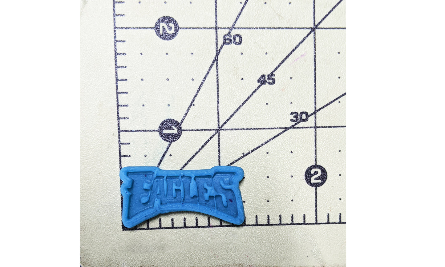 Philadelphia Eagles Name Cookie Cutter & Embossing Stamp: Idea for Cookies, Ceramics, Pottery, Polymer Clay, Fondant - Multi-Medium Craft & Baking Tool