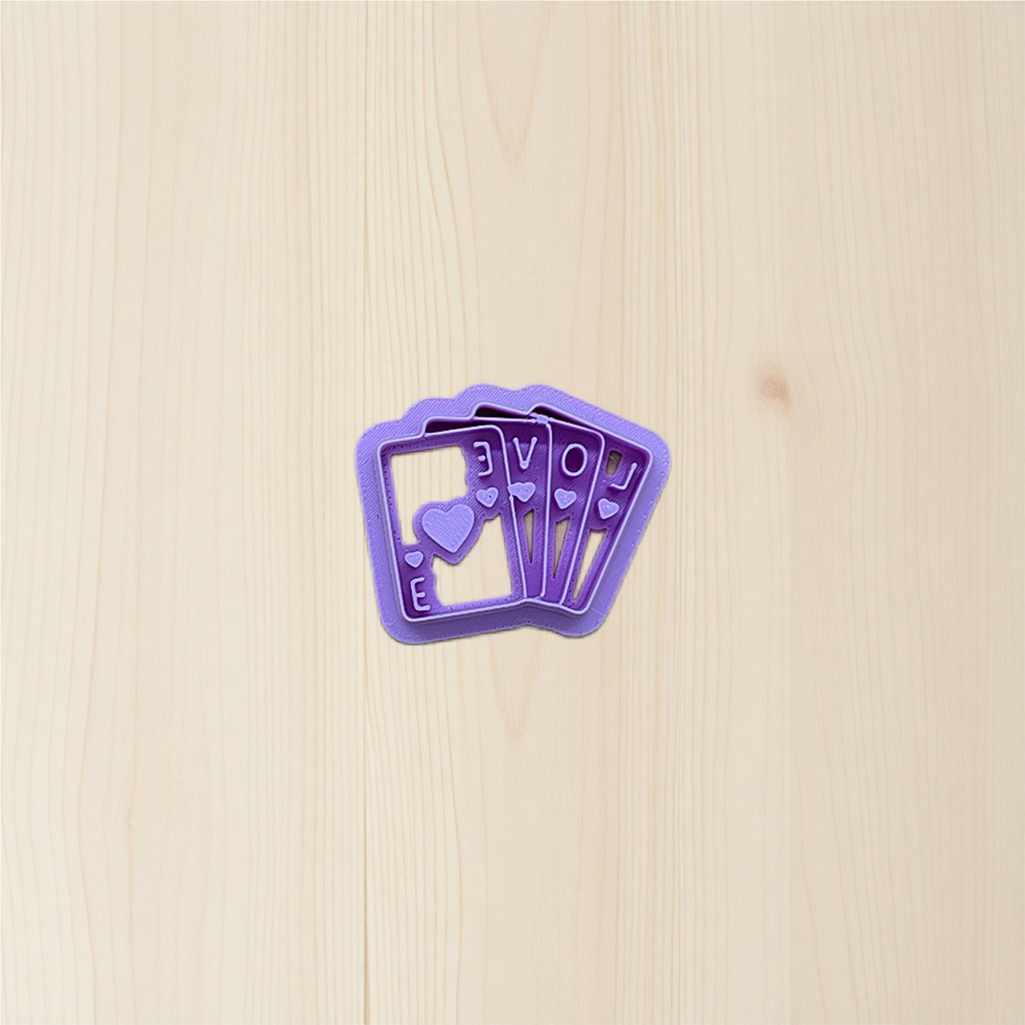 Playing Cards of Love Winning Hand Cookie Cutter: Idea for Cookies, Ceramics, Pottery, Polymer Clay, Fondant