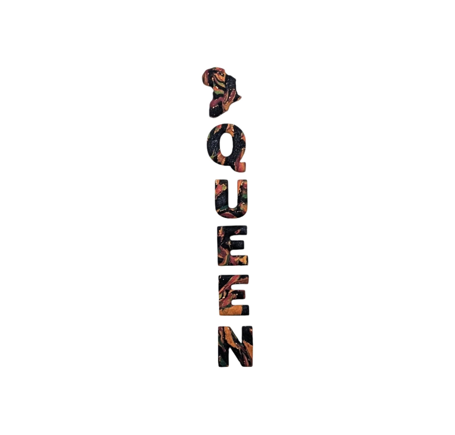 Africa Queen Letters and Map, 5-Piece Cookie Cutter Set: Idea for Cookies, Ceramics, Pottery, Polymer Clay, Fondant