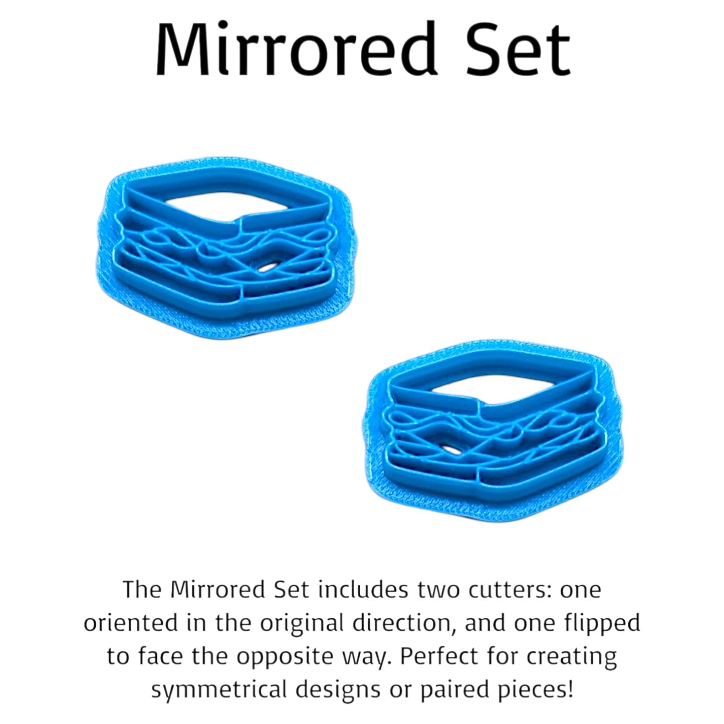 Two blue mirrored cutters on a white background with text explaining their use.