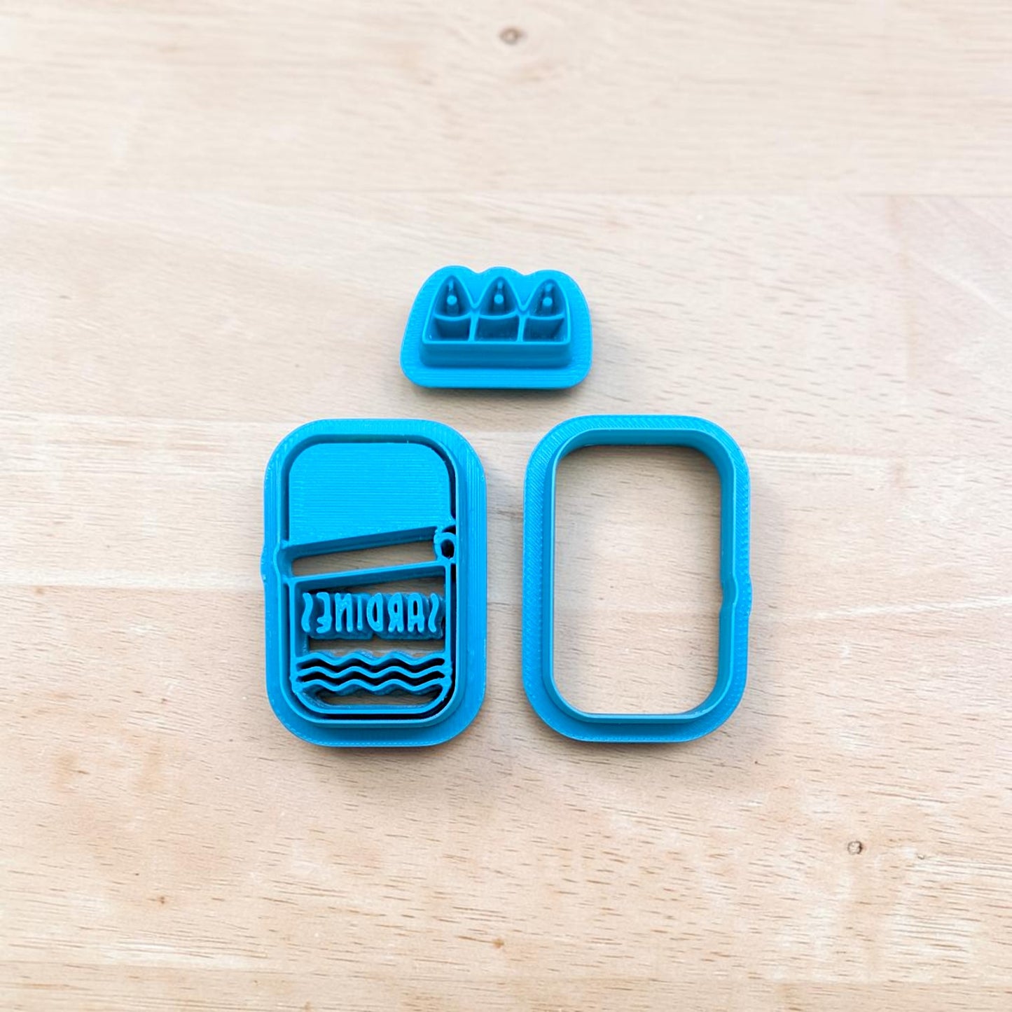 Sardines in a Can (Style A), 3 Piece, Layered Cutter Set for Cookies, Fondant, Ceramics, Pottery, Polymer Clay Crafts
