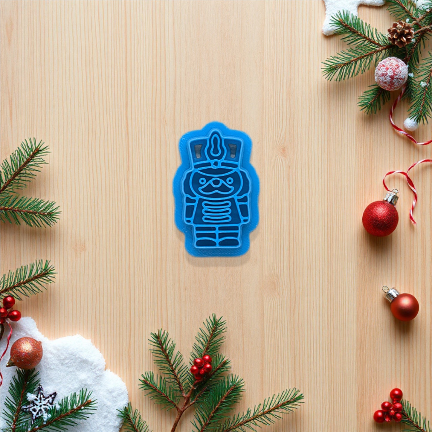 Short and Stubby Nutcracker Christmas Cookie Cutter: Ideal for Cookies, Ceramics, Pottery, Polymer Clay, and Fondant