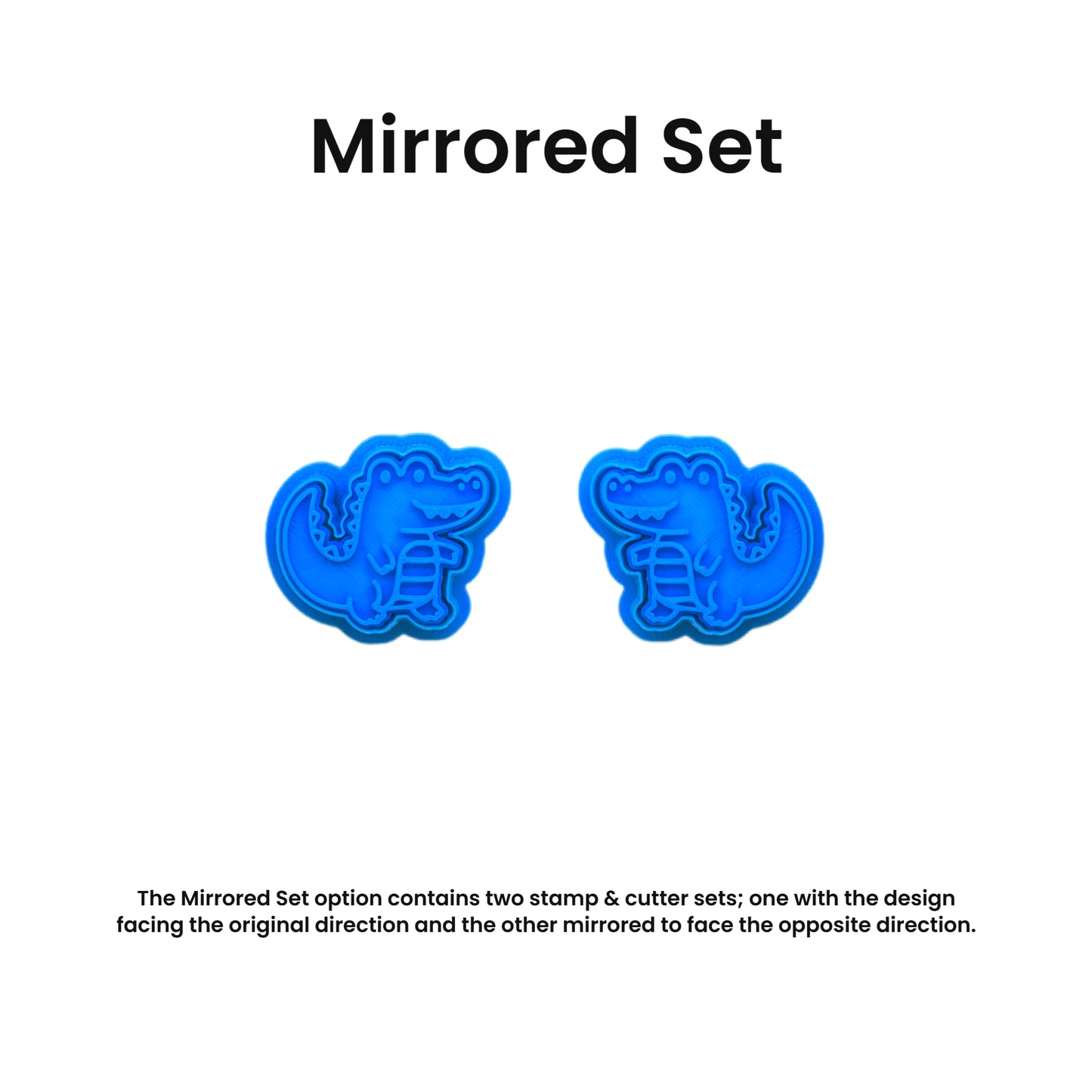 Smiling Alligator Cookie Cutter & Stamp Set: Versatile Tool for Cookies, Ceramics, Pottery, Fondant, and More