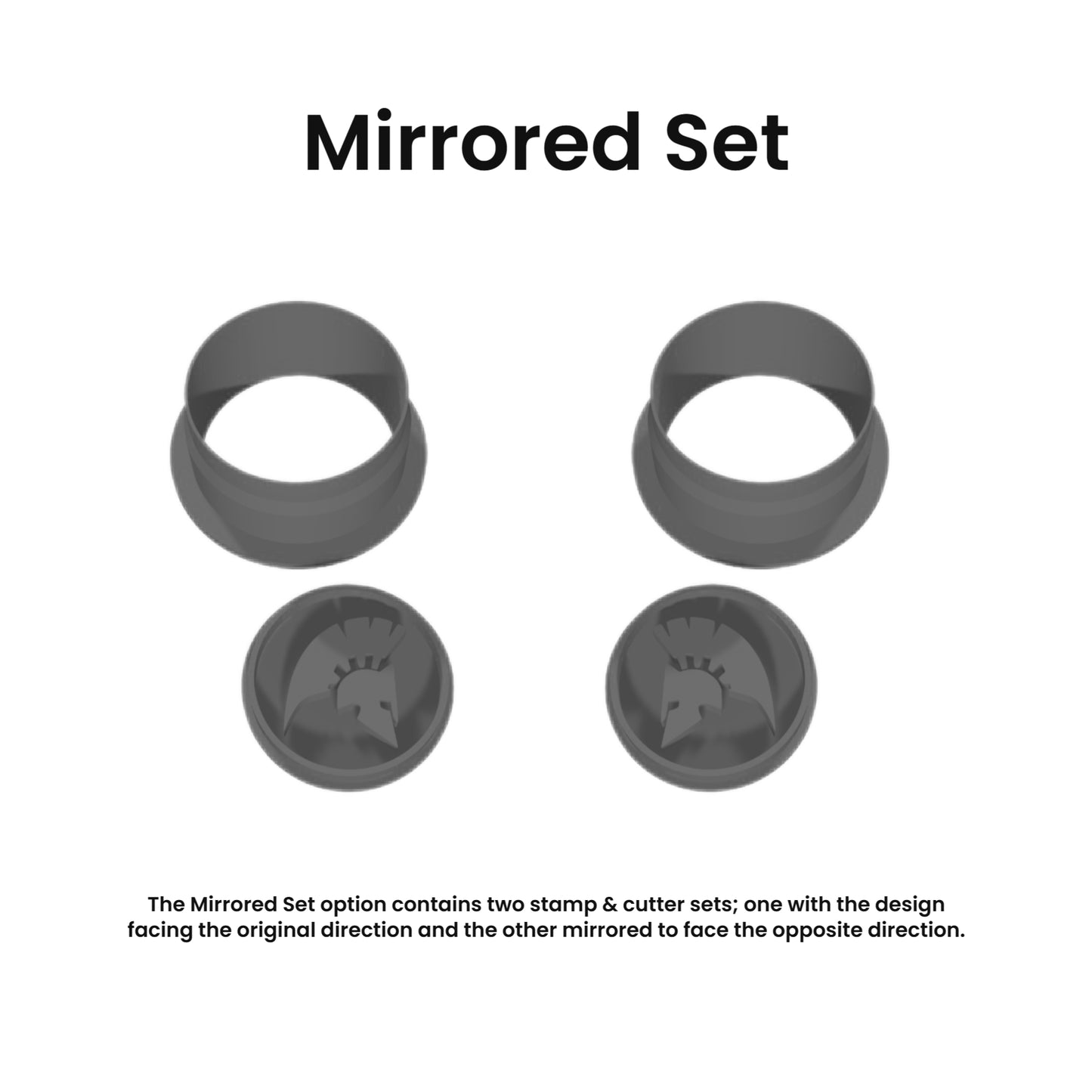 Spartan in Circle Frame Cookie Cutter & Stamp Set: Versatile Tool for Cookies, Ceramics, Pottery, Fondant, and More