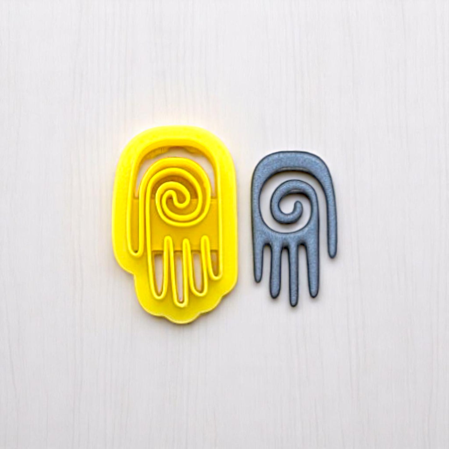 Spiral Hopi Shaman Healing Hand Cookie Cutter: Perfect for Ceramics, Cookies, Polymer Clay & Fondant Creations