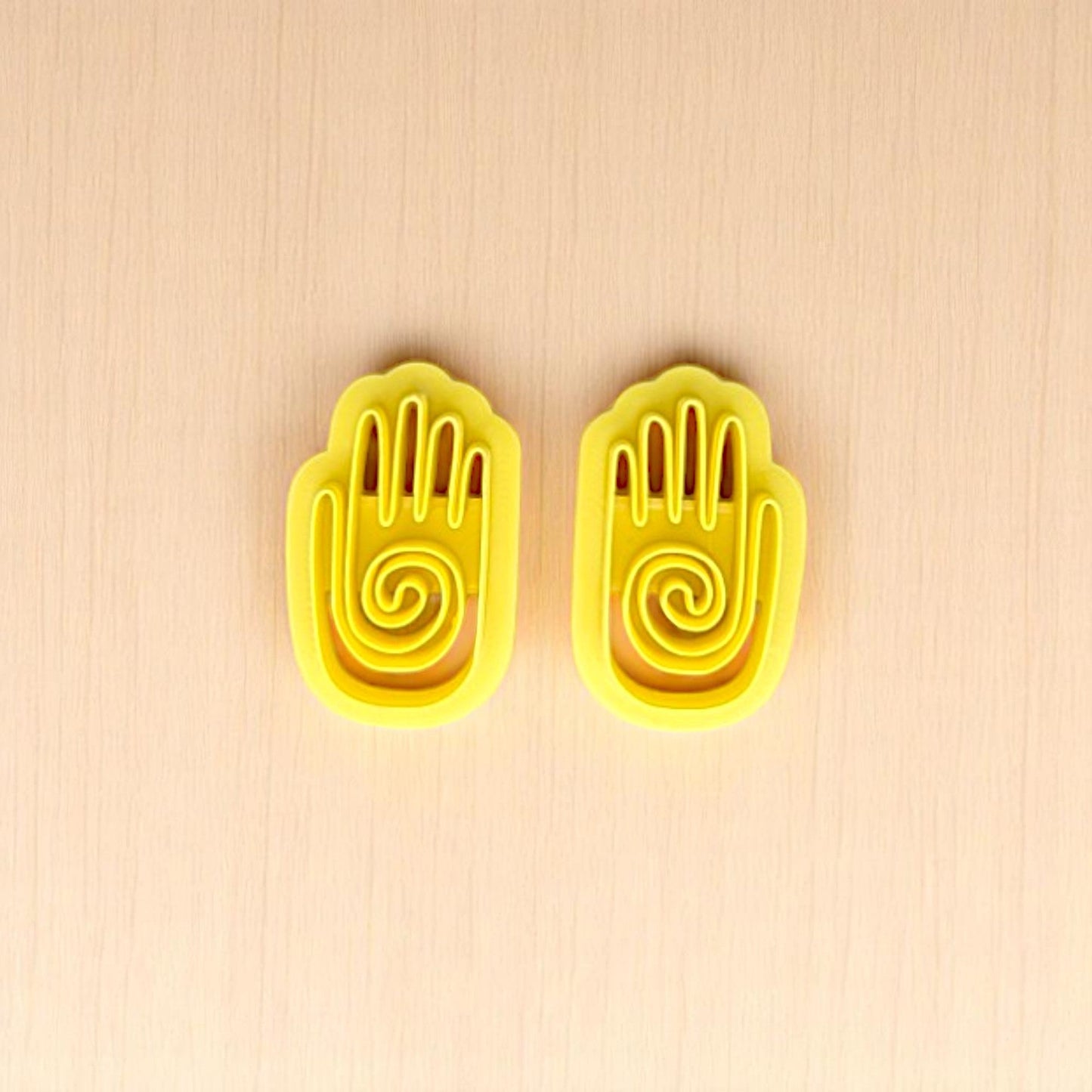 Spiral Hopi Shaman Healing Hand Cookie Cutter: Perfect for Ceramics, Cookies, Polymer Clay & Fondant Creations