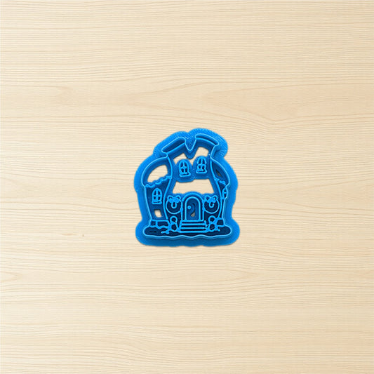 Whoville Inspired Snow Covered Cottage House Cookie Cutter: Ideal for Cookies, Ceramics, Pottery, Polymer Clay, and Fondant