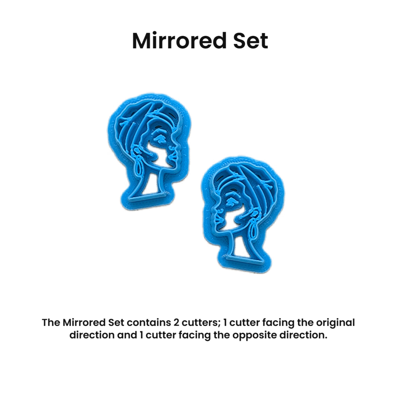 African Woman in Head Wrap Scarf with Hoop Earrings Cookie Cutter: Ideal for Cookies, Ceramics, Pottery, Polymer Clay, Fondant - Multi-Medium Craft & Baking Tool
