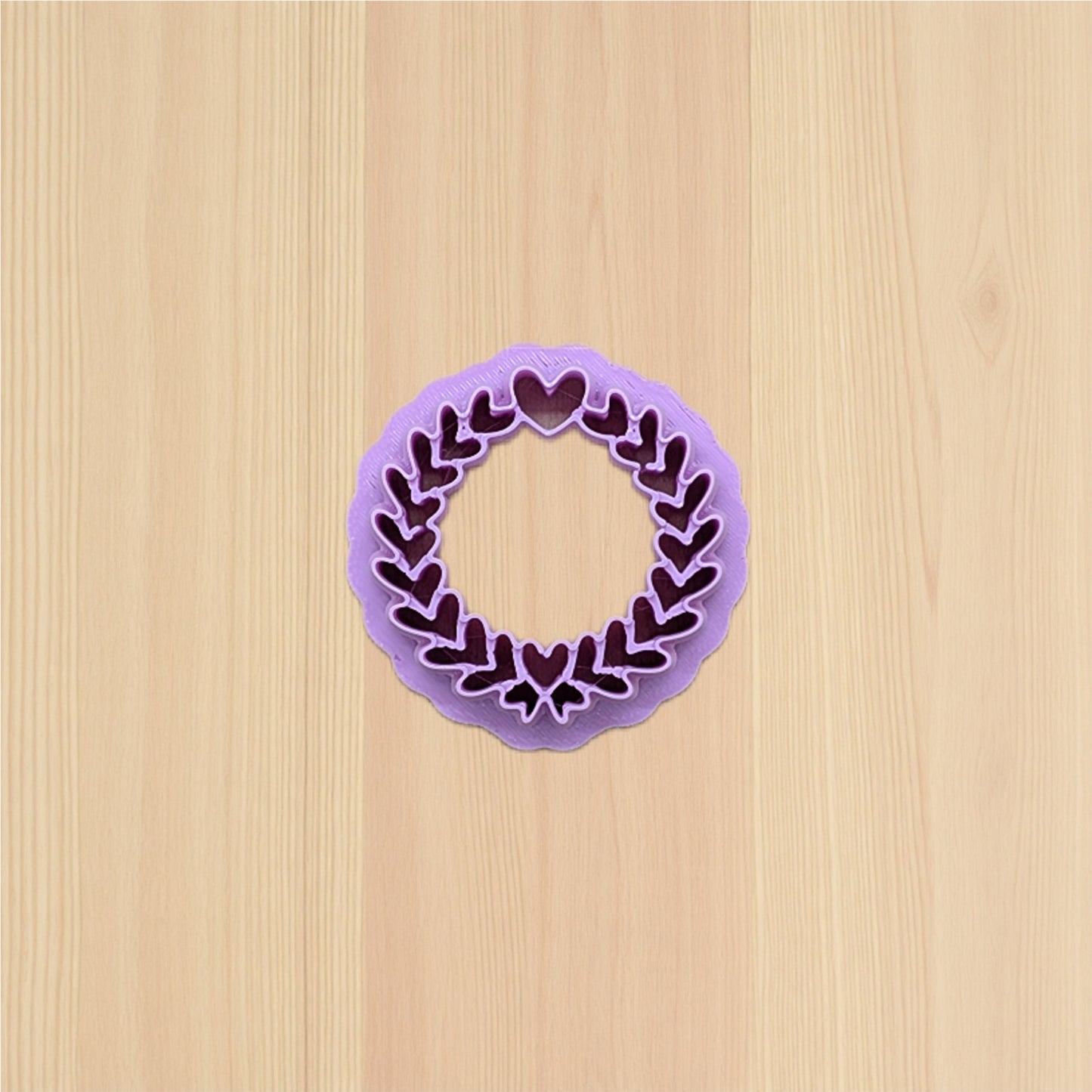 Wreath of Wild Hearts Hoop Cutter: Ideal for Ceramics, Pottery, Polymer Clay, and Fondant