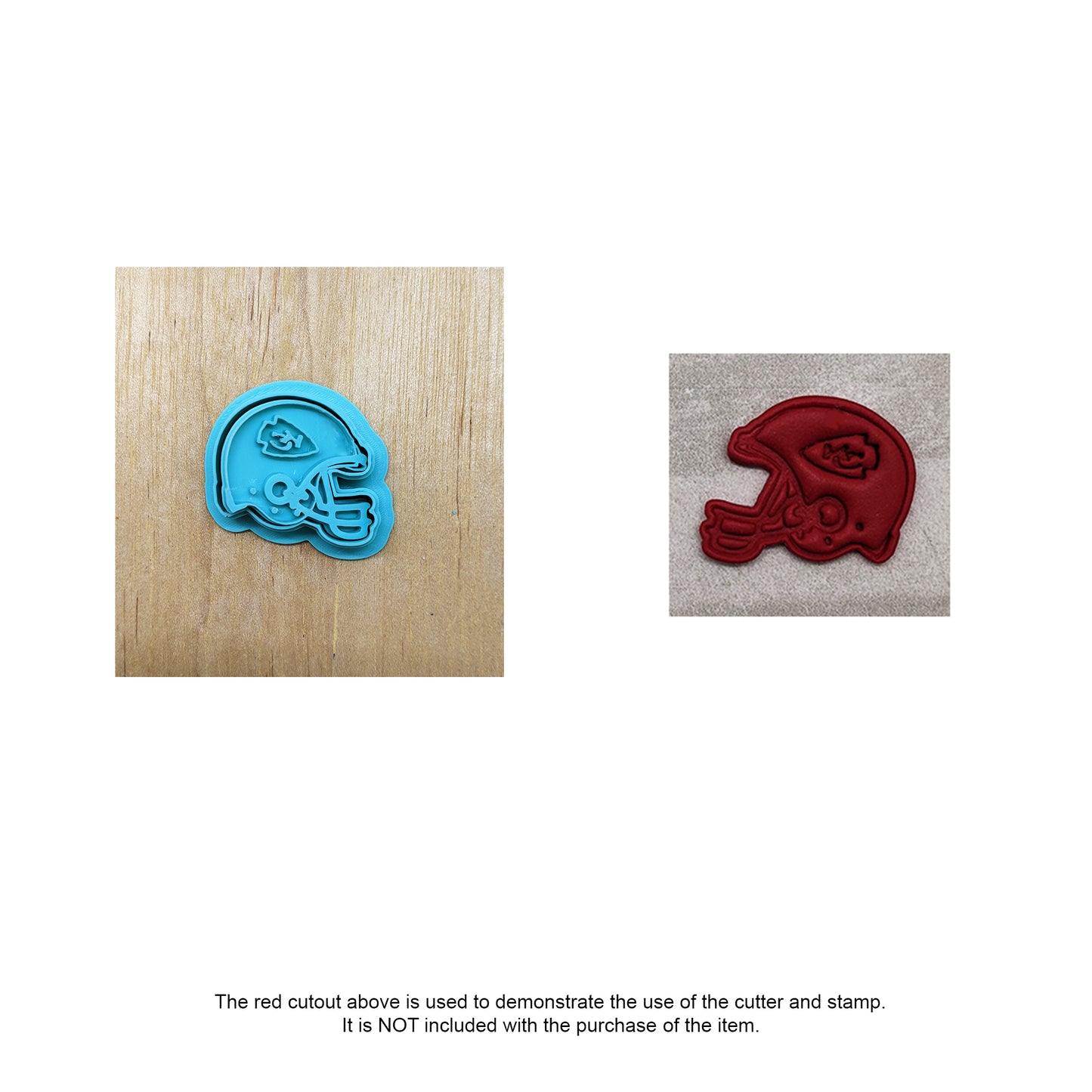 Kansas City Chiefs Football Helmet Cookie Cutter & Stamp Set