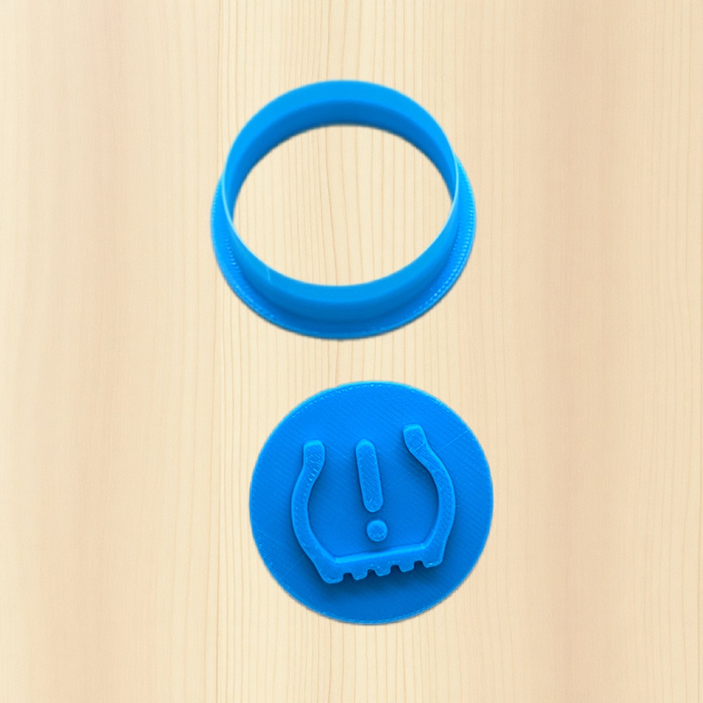 Low Tire Pressure Warning Light Cookie Cutter & Stamp Set: Ideal for Cookies, Ceramics, Pottery, Polymer Clay, Fondant