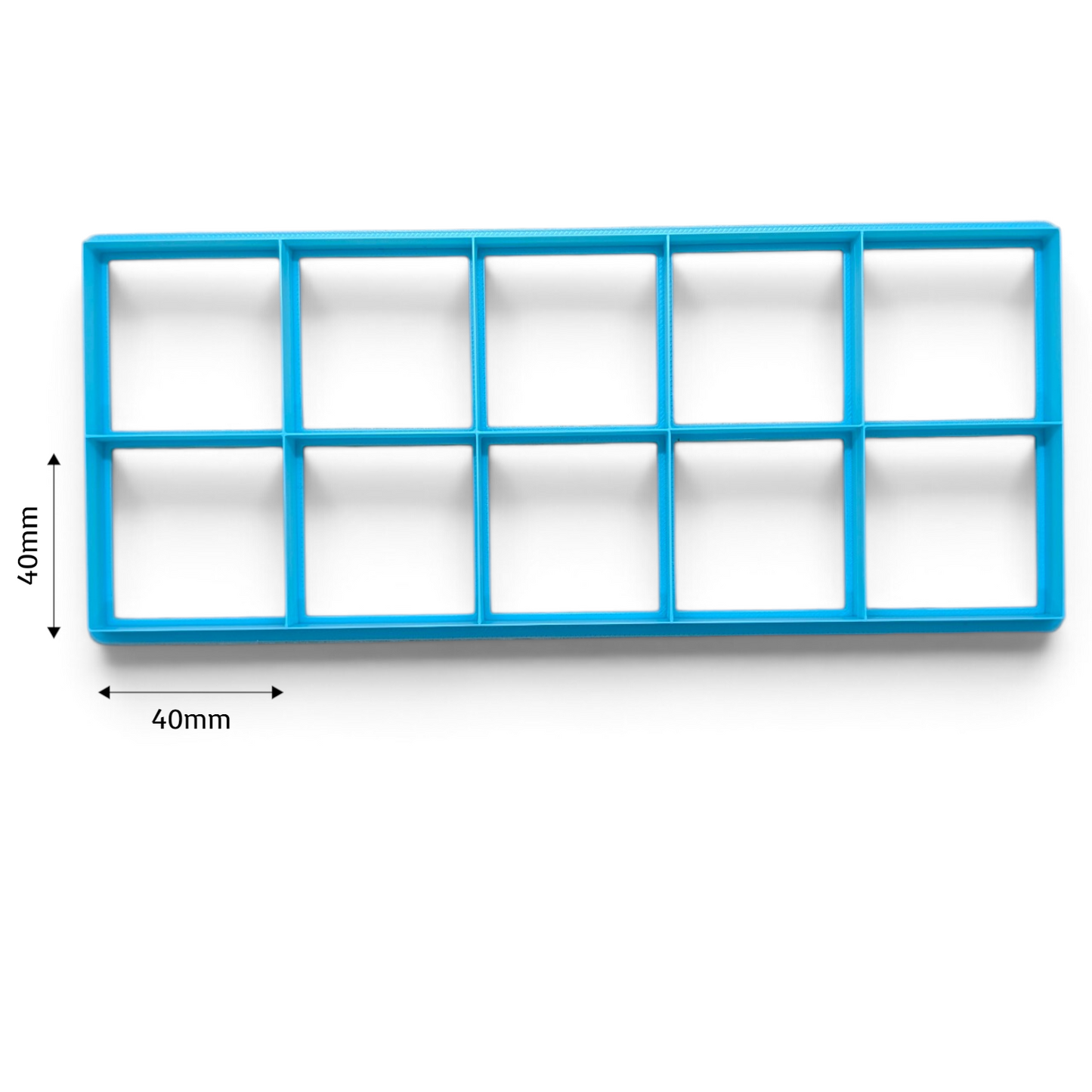 10‑Square Bar Frame Cutter | Grid Mold for Cookies, Fondant, Polymer Clay, Ceramics & Crafts