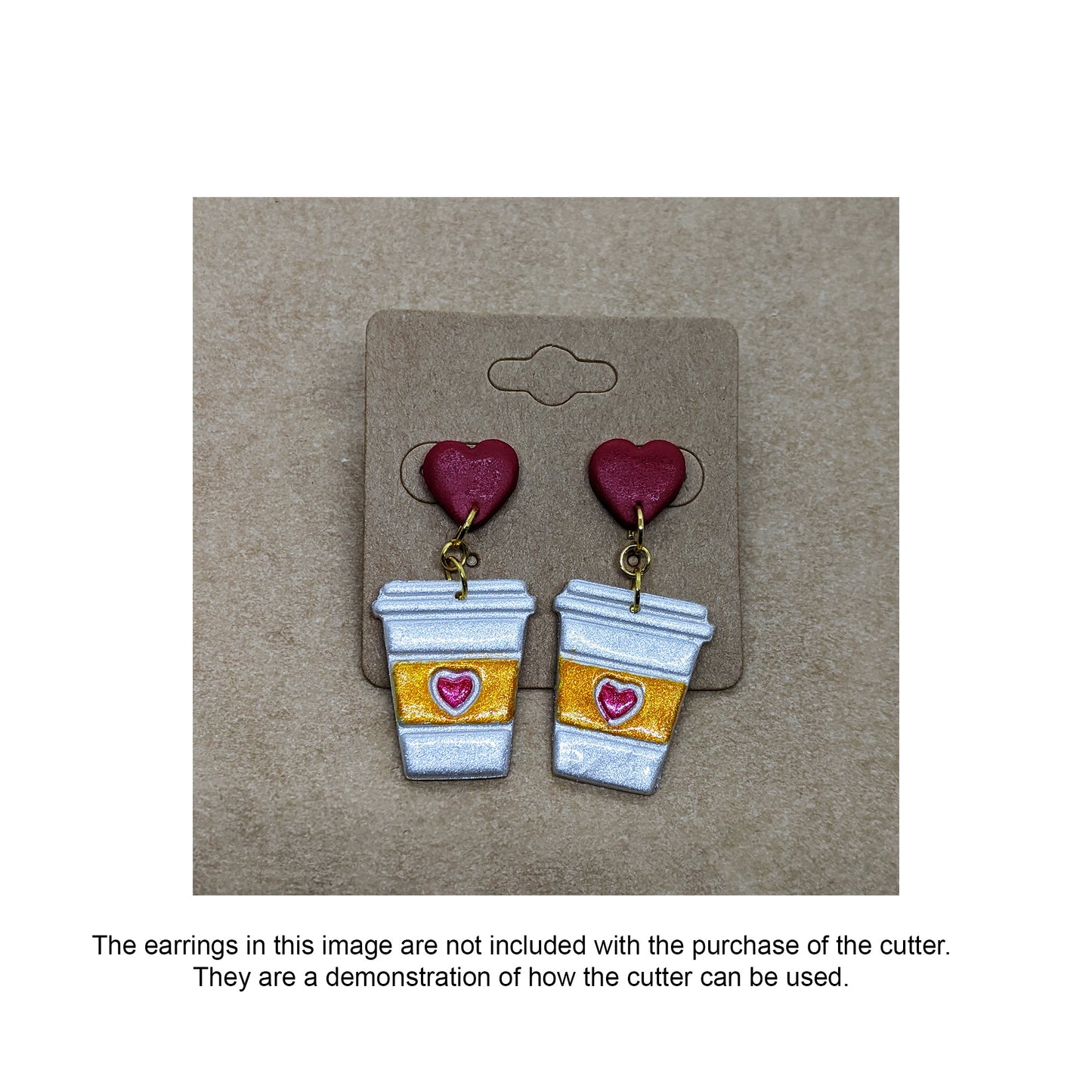 Coffee with Love Cookie Cutter: Ideal for Cookies, Ceramics, Pottery, Polymer Clay, and Fondant