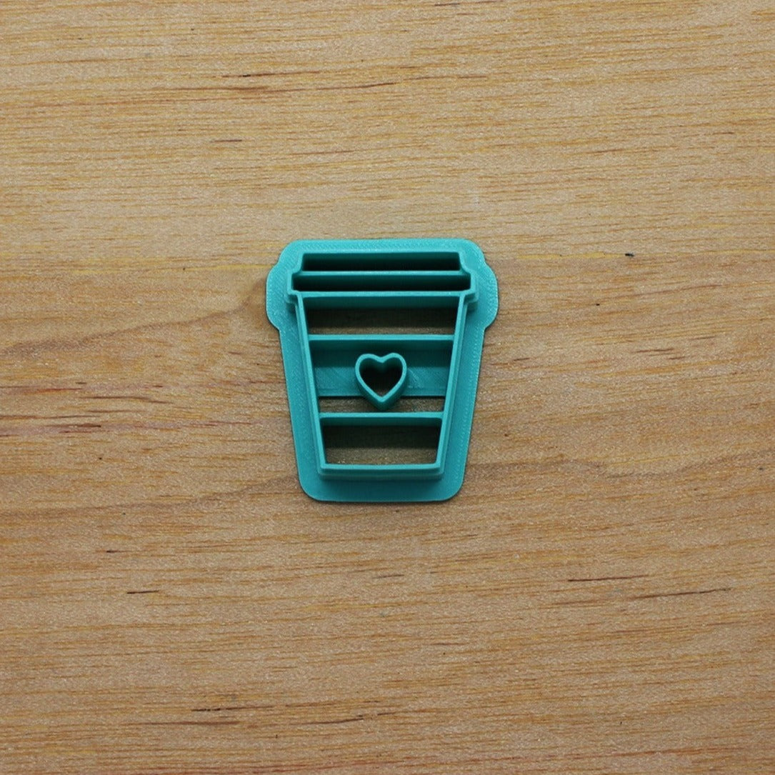 Coffee with Love Cookie Cutter: Ideal for Cookies, Ceramics, Pottery, Polymer Clay, and Fondant