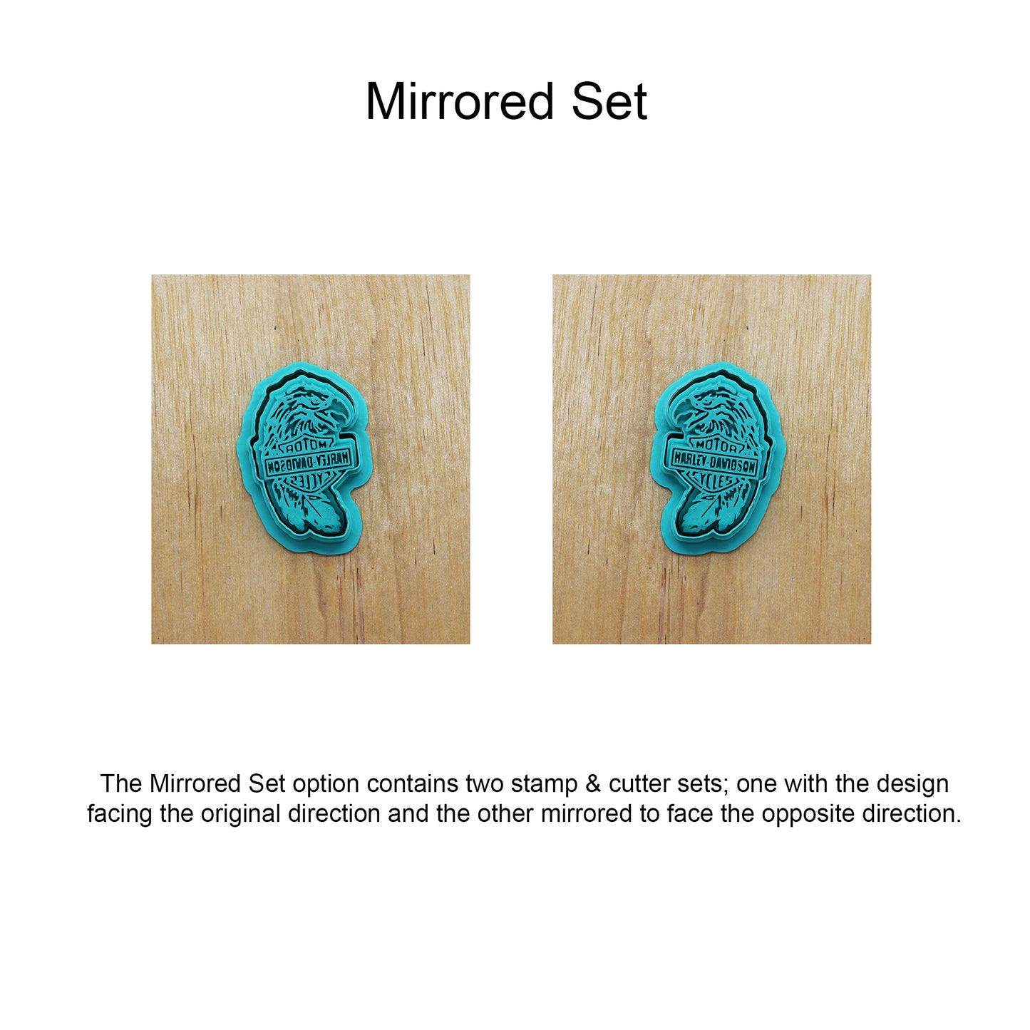 Harley Davidson Eagle Cookie Cutter & Stamp Set