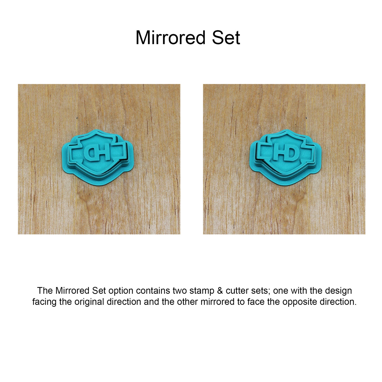 Harley Davidson HD Logo Cookie Cutter & Stamp Set