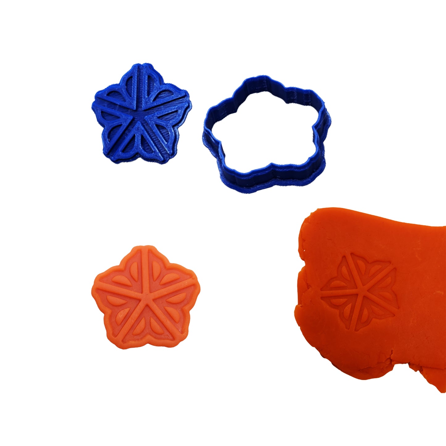 Rochester Flower Cookie Cutter & Stamp Set: Ideal for Cookies, Ceramics, Pottery, Polymer Clay, and Fondant