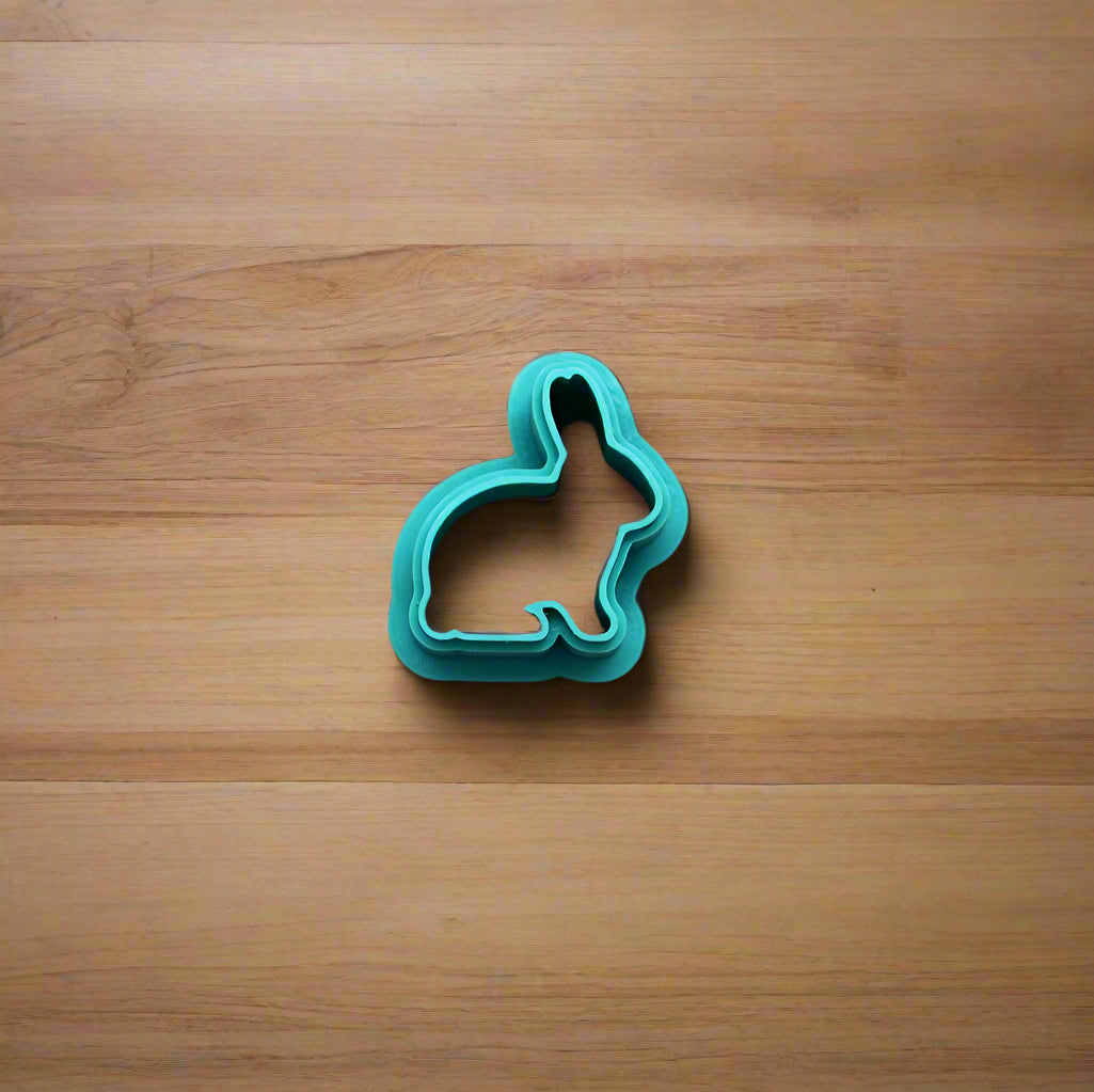 Crouching Bunny Rabbit Cookie Cutter - Style D: for Cookies, Ceramics, Pottery, Polymer Clay, Fondant - Multi-Medium Craft & Baking Tool