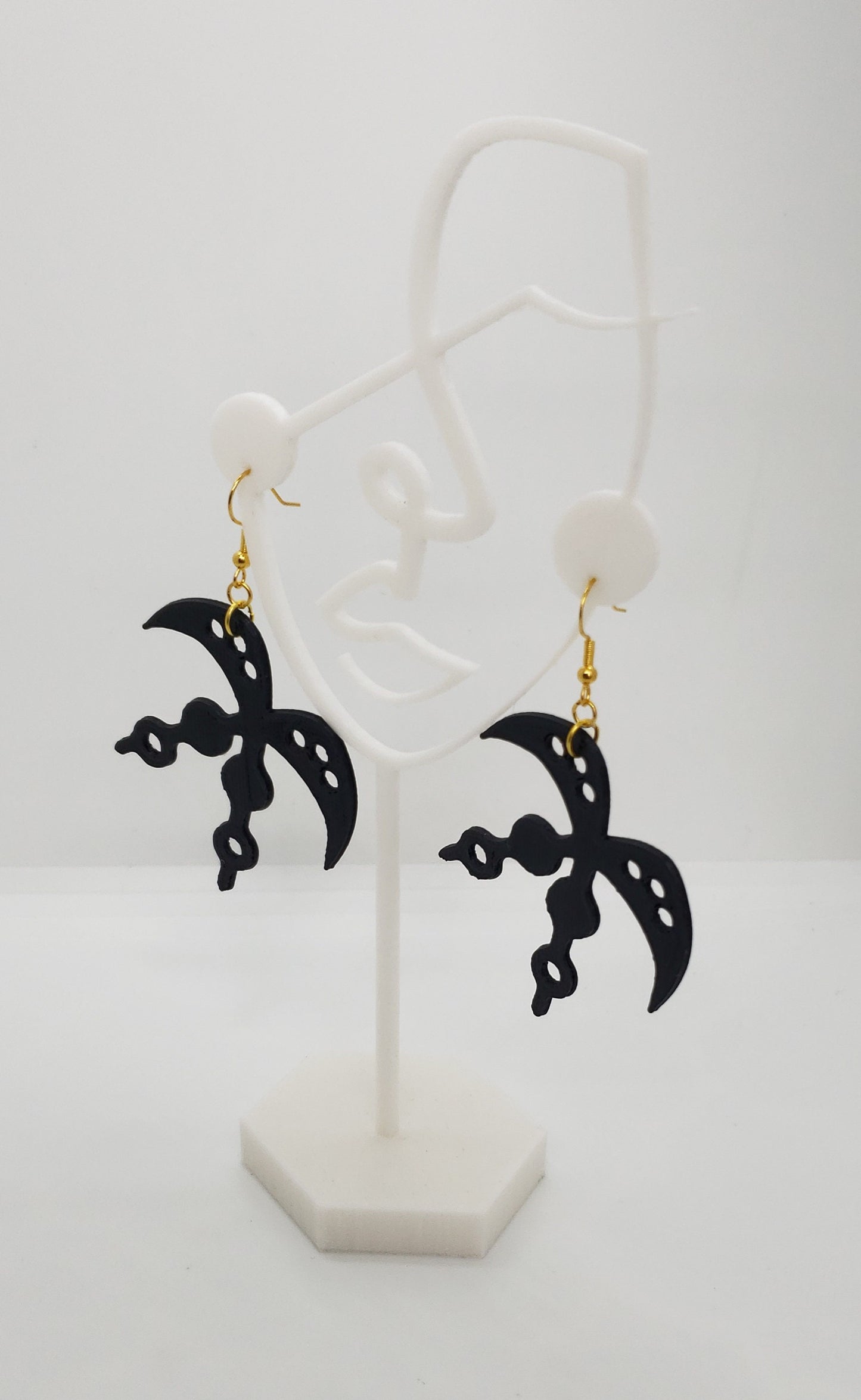 Adinkra Akofena African Earrings | 3D Printed Jewelry for Afrocentric Fashion
