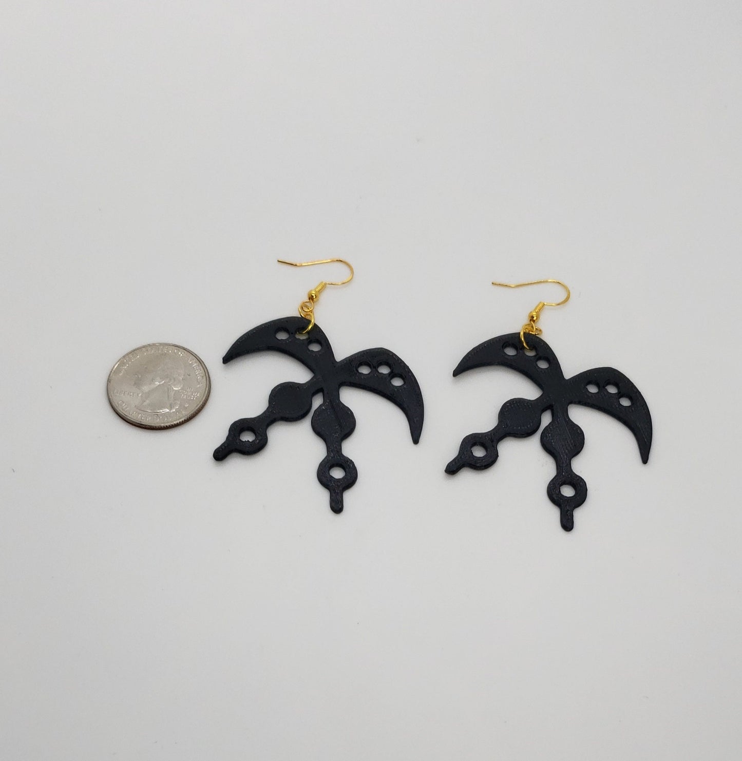 Adinkra Akofena African Earrings | 3D Printed Jewelry for Afrocentric Fashion